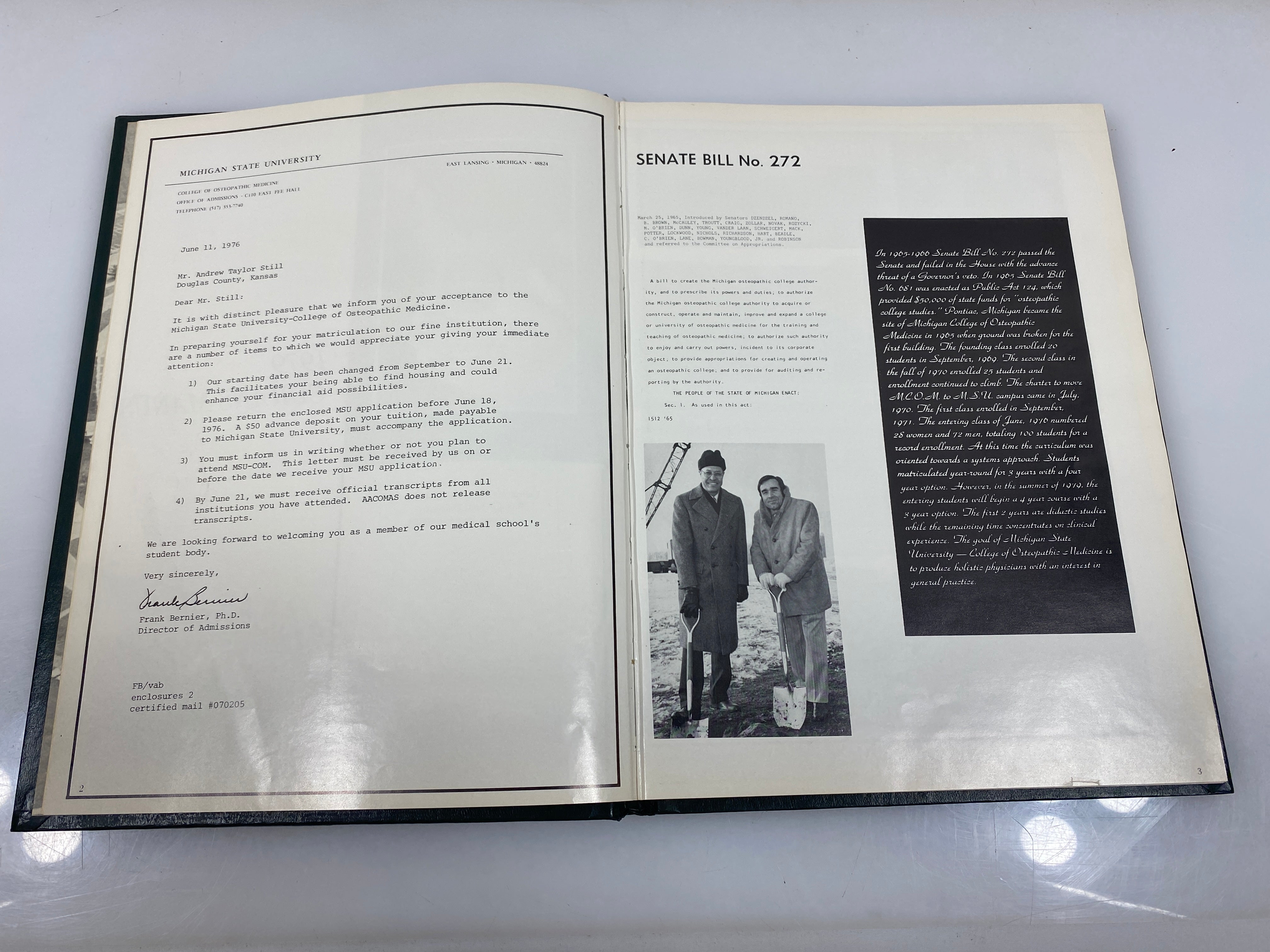 1979 MSU College of Osteopathic Medicine Yearbook Volume 1 HC