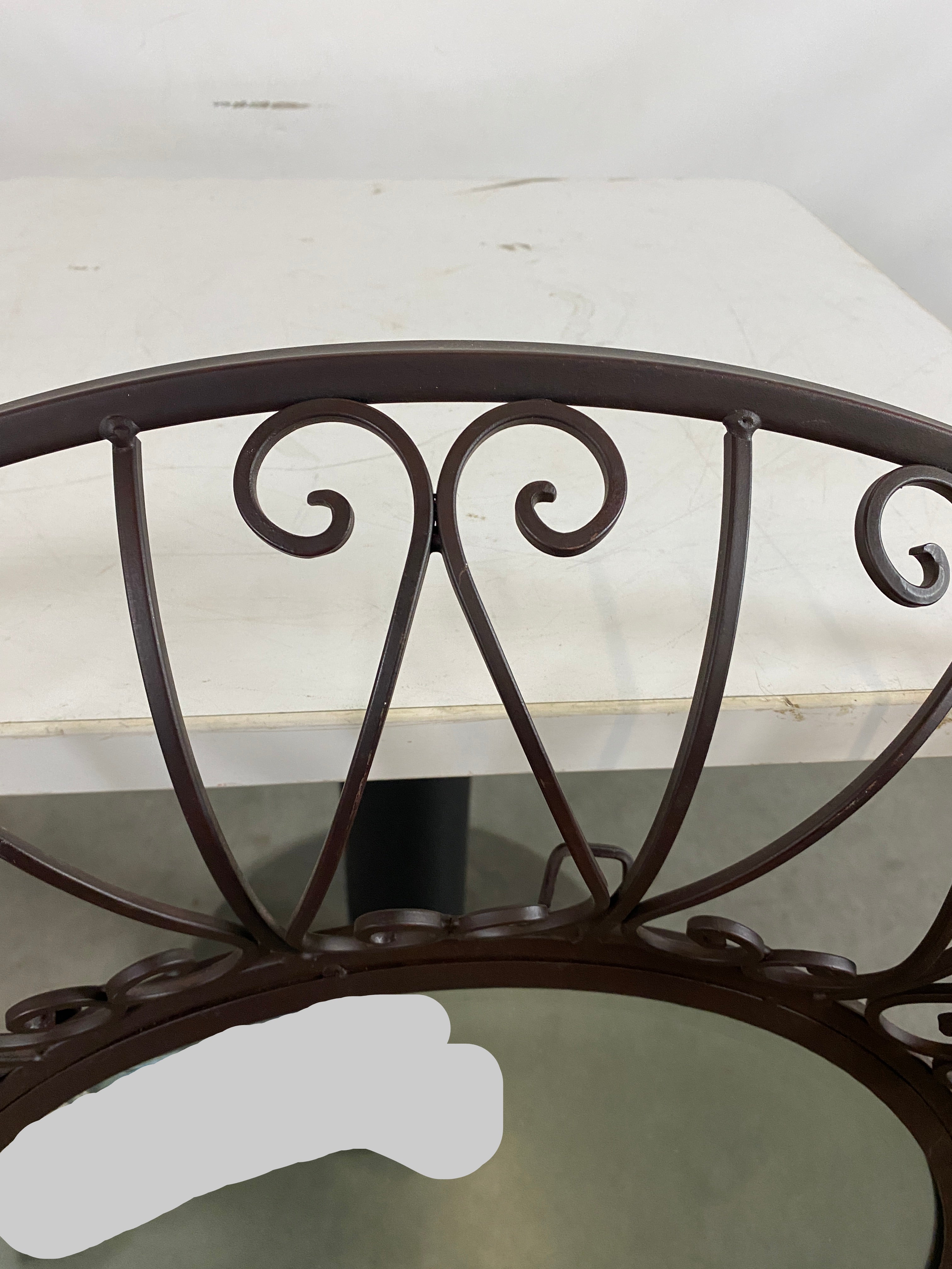 Metal Framed Round Mirror