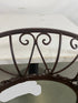 Metal Framed Round Mirror