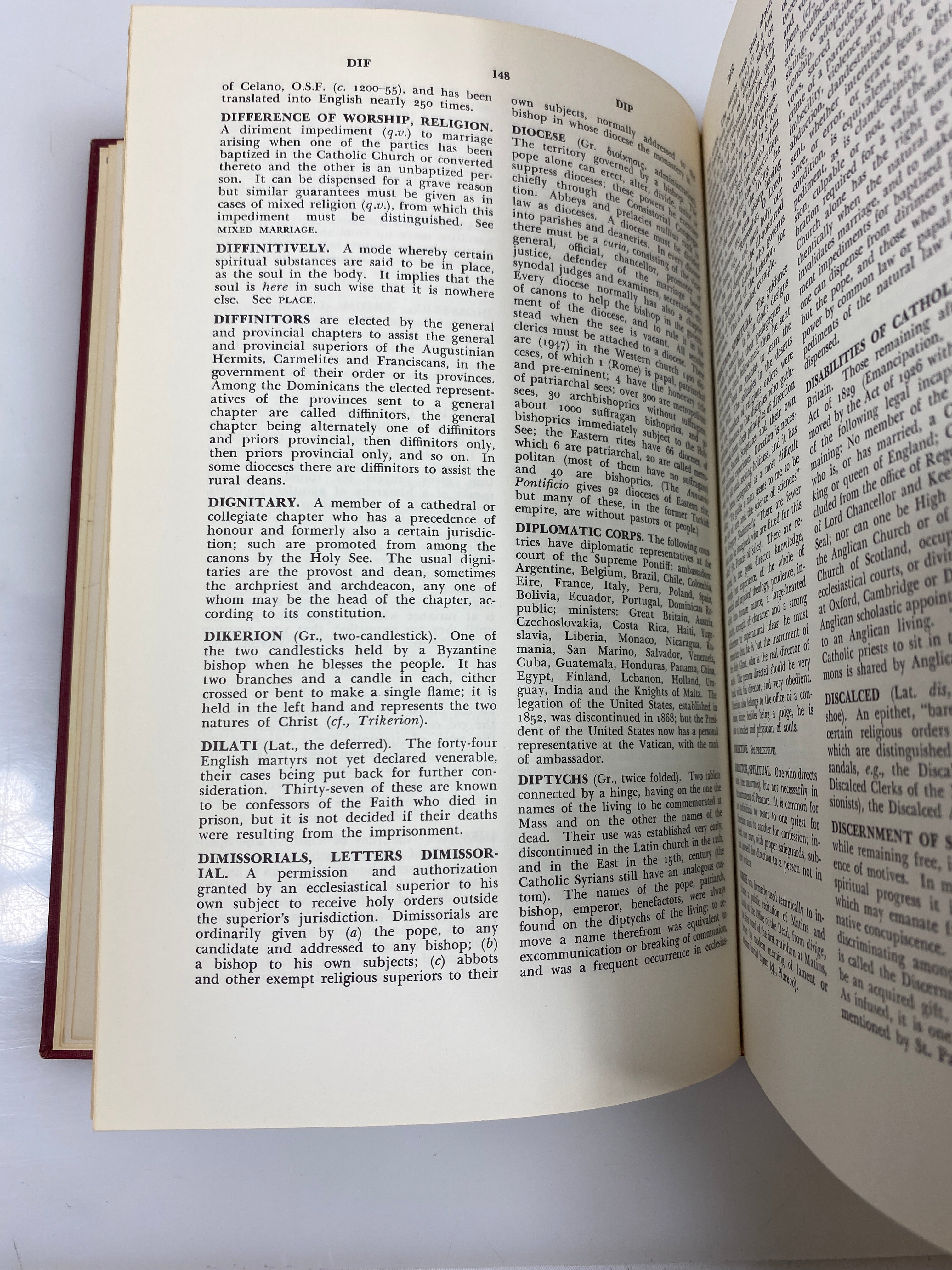 A Catholic Dictionary by Attwater Ex-library 1962 HC