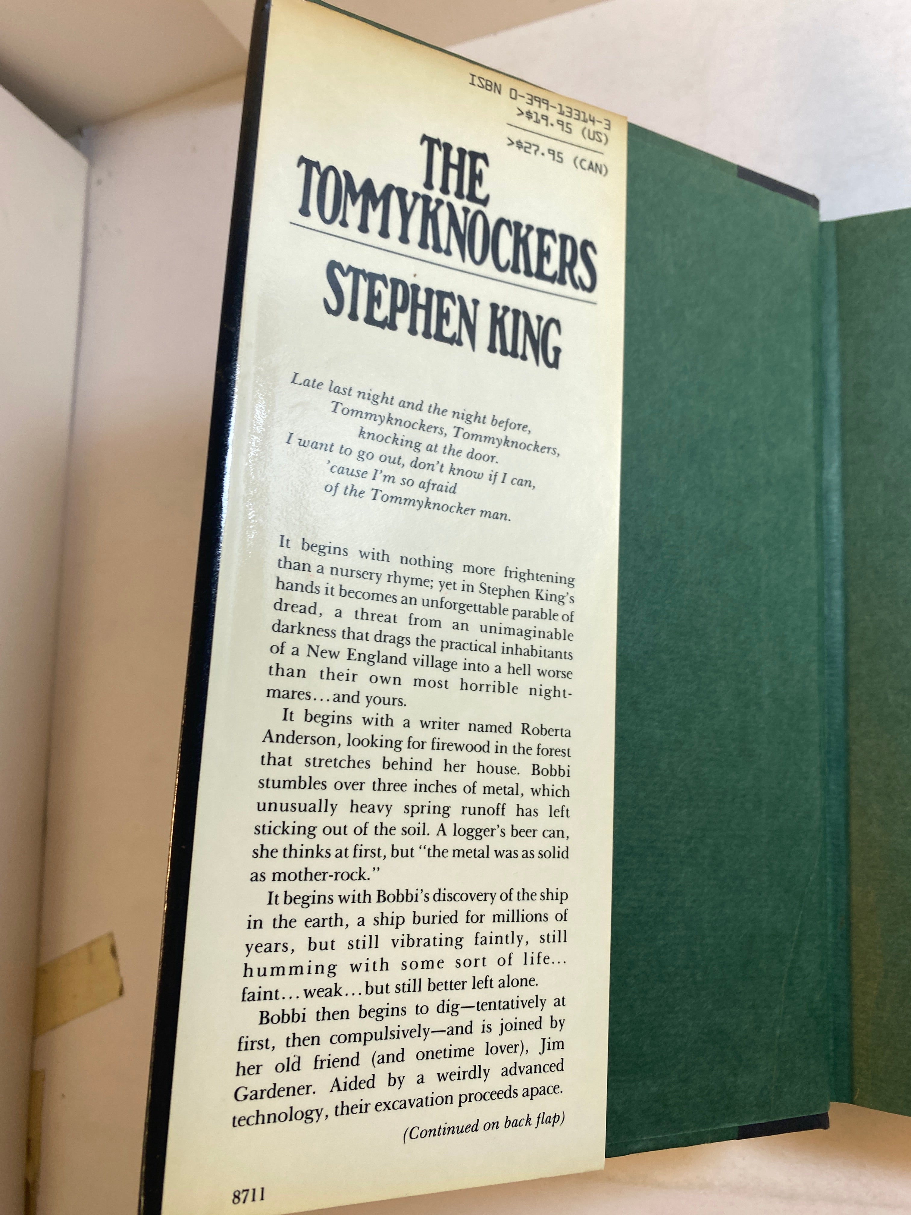 The Tommyknockers Stephen King HCDJ 1987