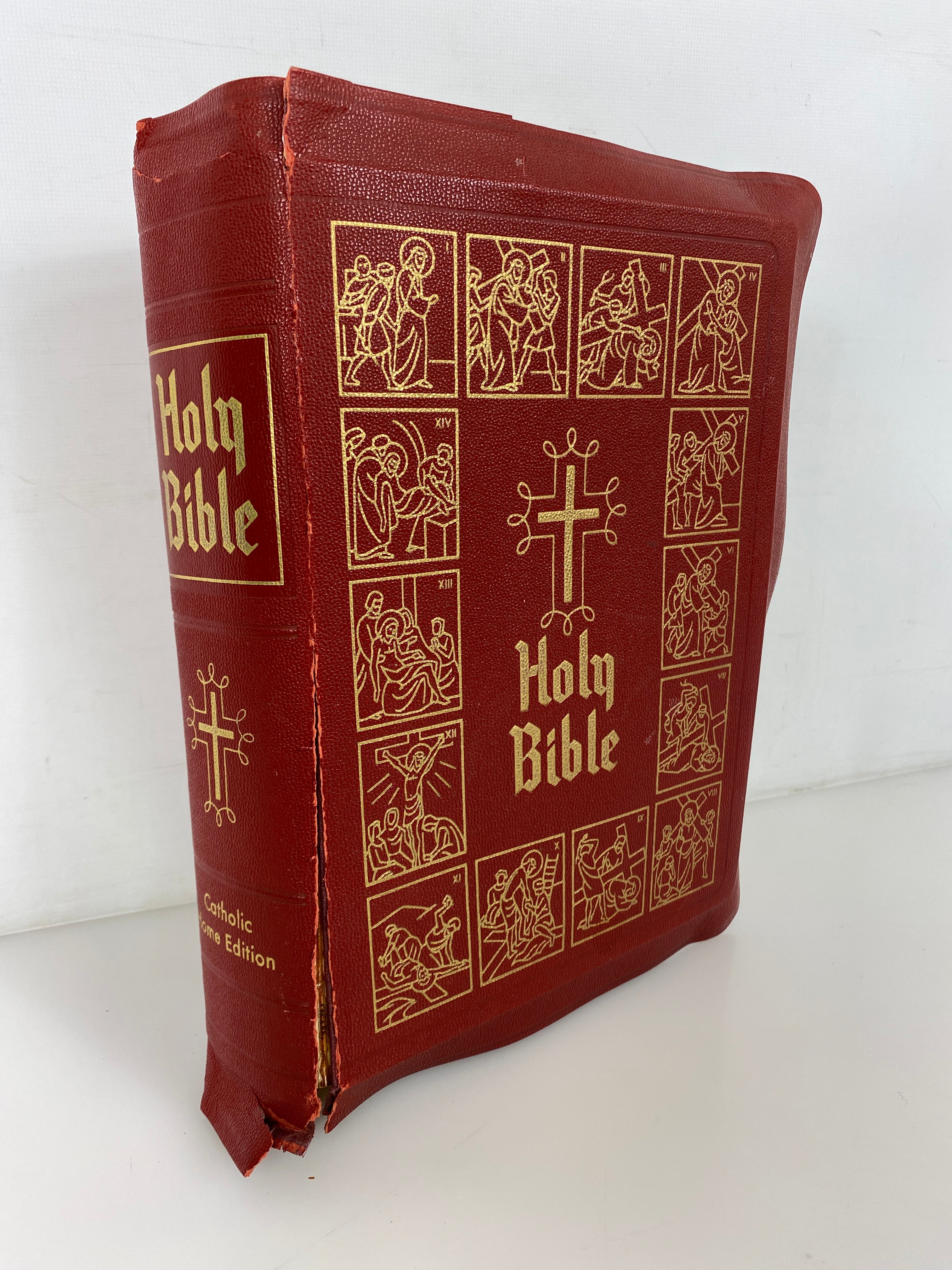 The Holy Bible The Catholic Press 1950 Leatherette Bound