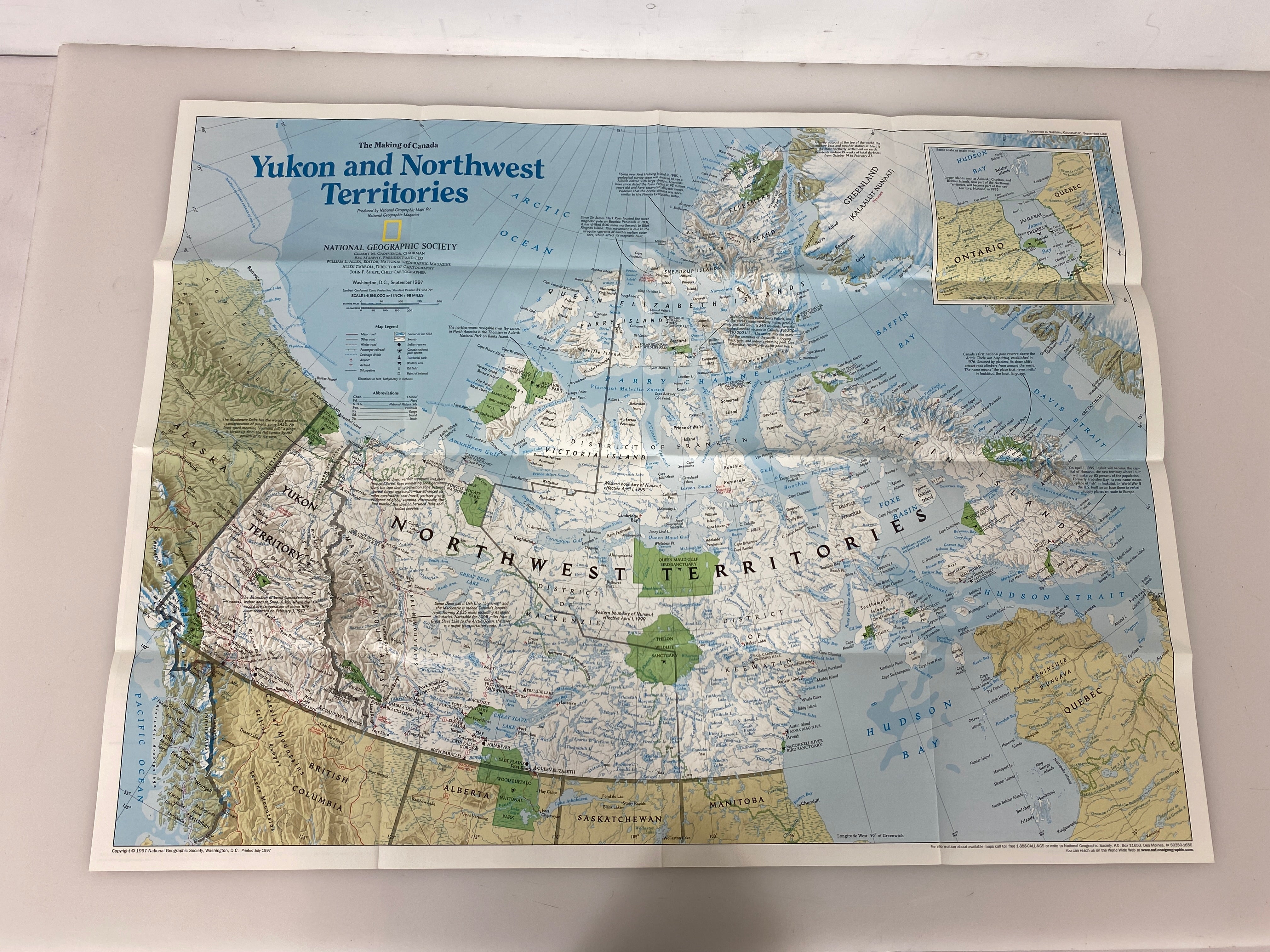 Lot of 5 Nat Geo Making of Canada Maps/Infographics 1990's