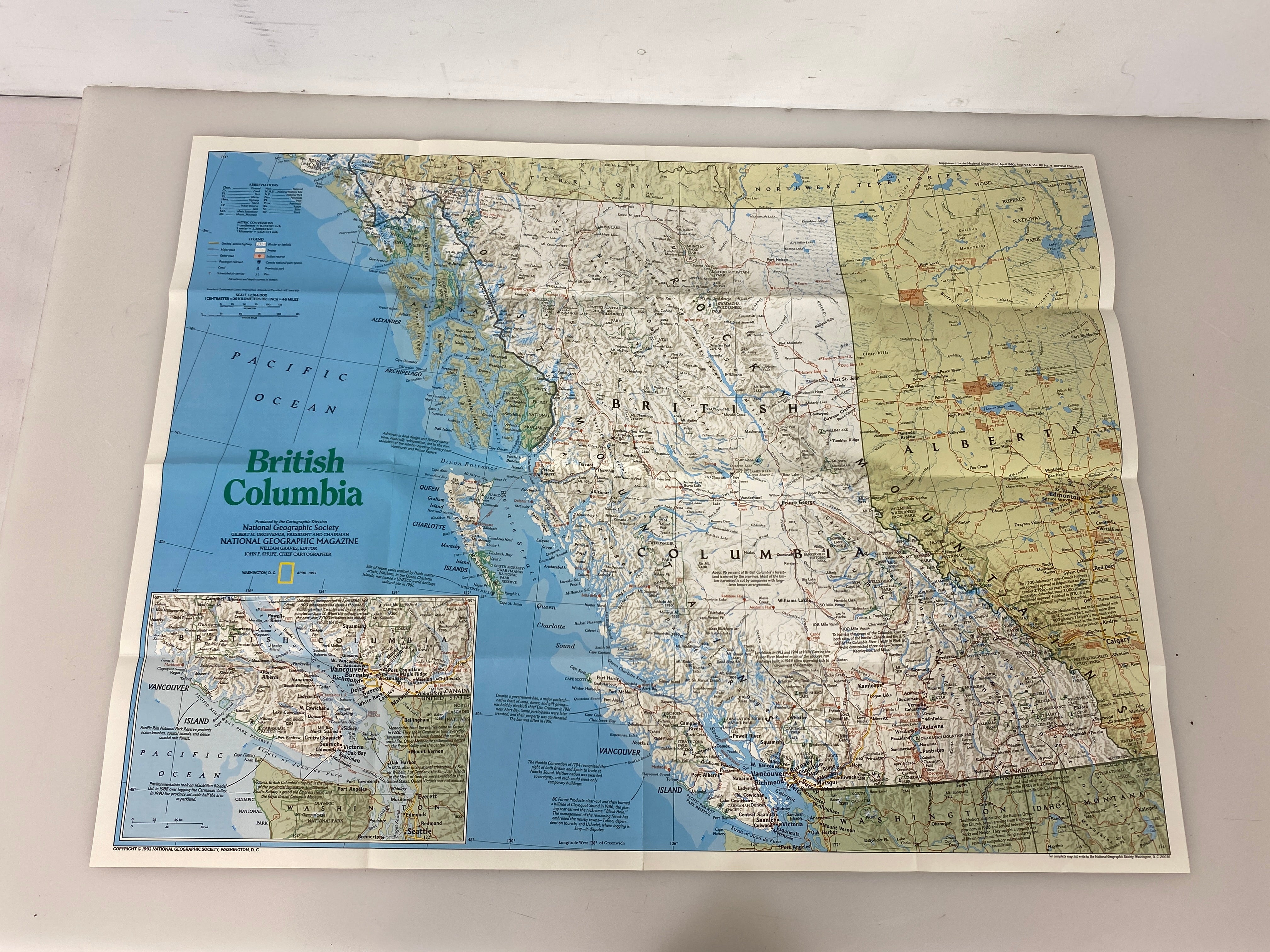 Lot of 5 Nat Geo Making of Canada Maps/Infographics 1990's