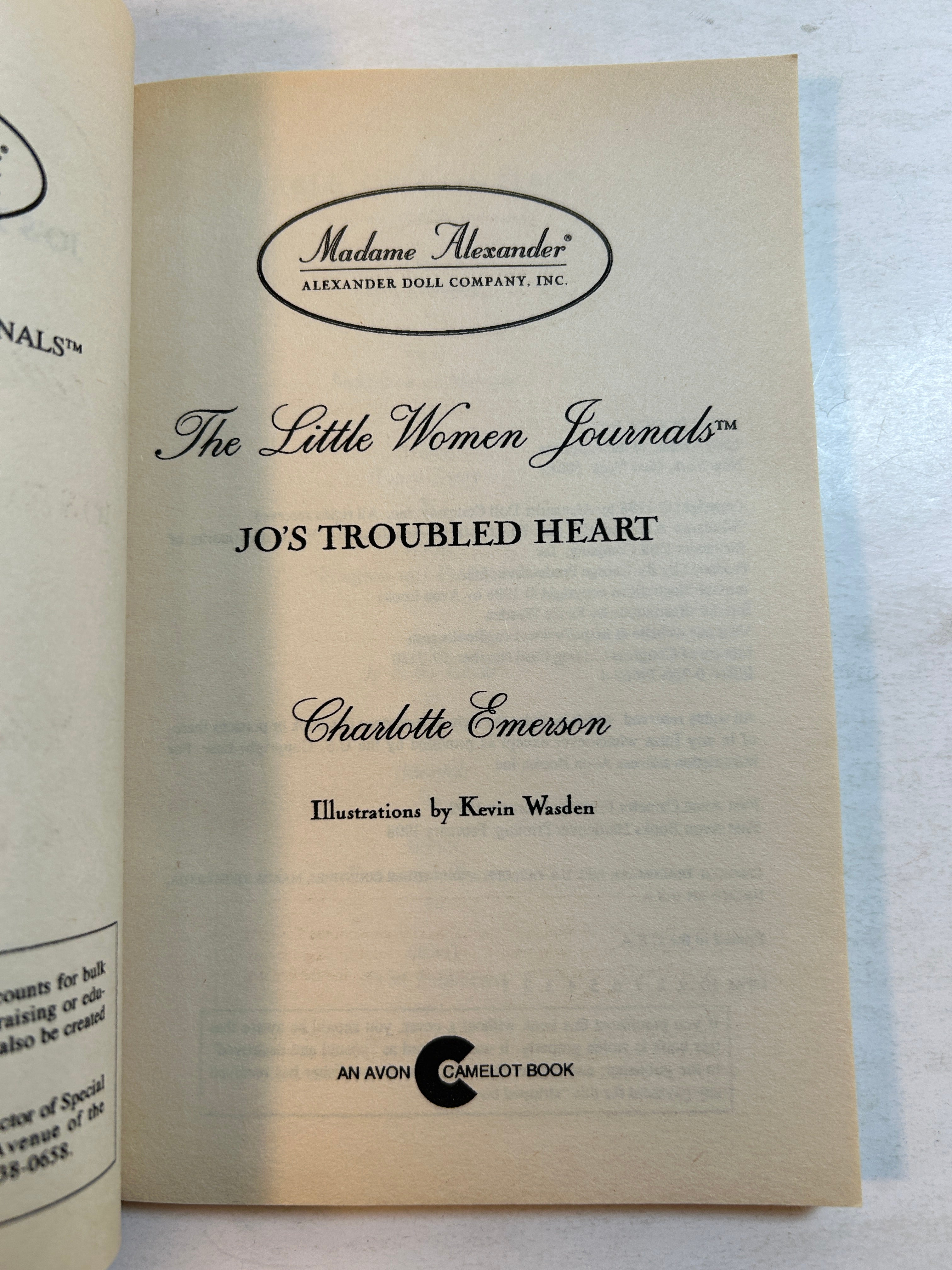 4 Vol Set Little Women Journals Charlotte Emerson Avon/Madam Alexander 1998-99