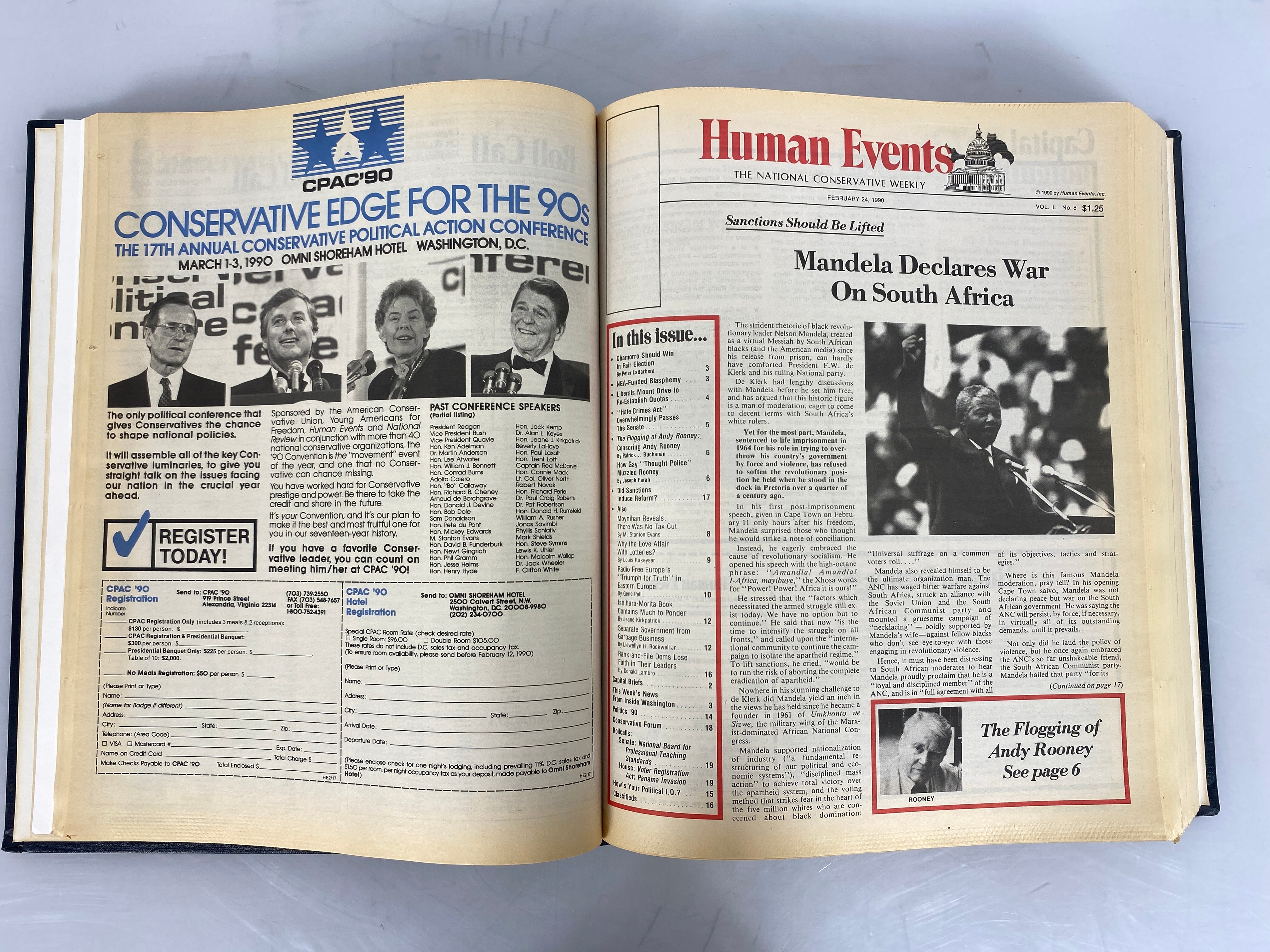 3 Volumes: Human Events The National Conservative Weekly Vintage HC