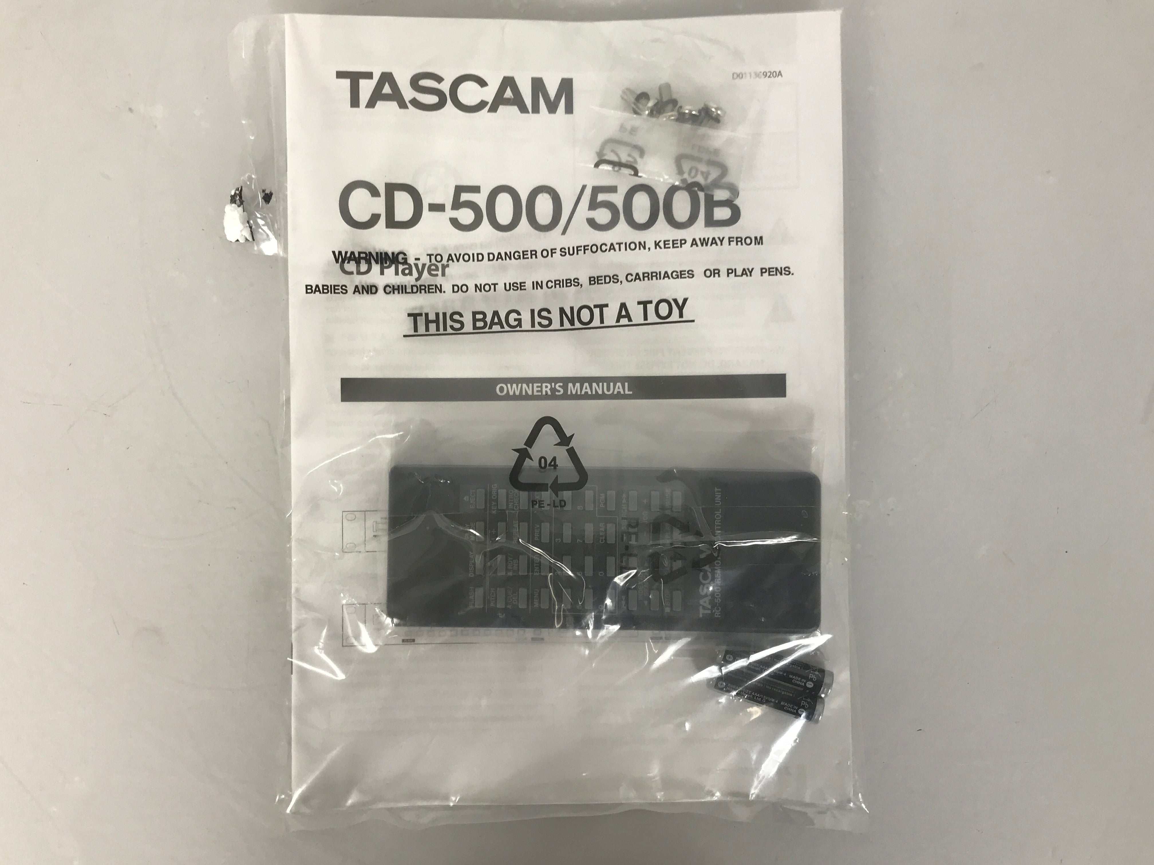Tascam CD-500/500B Remote Control Unit
