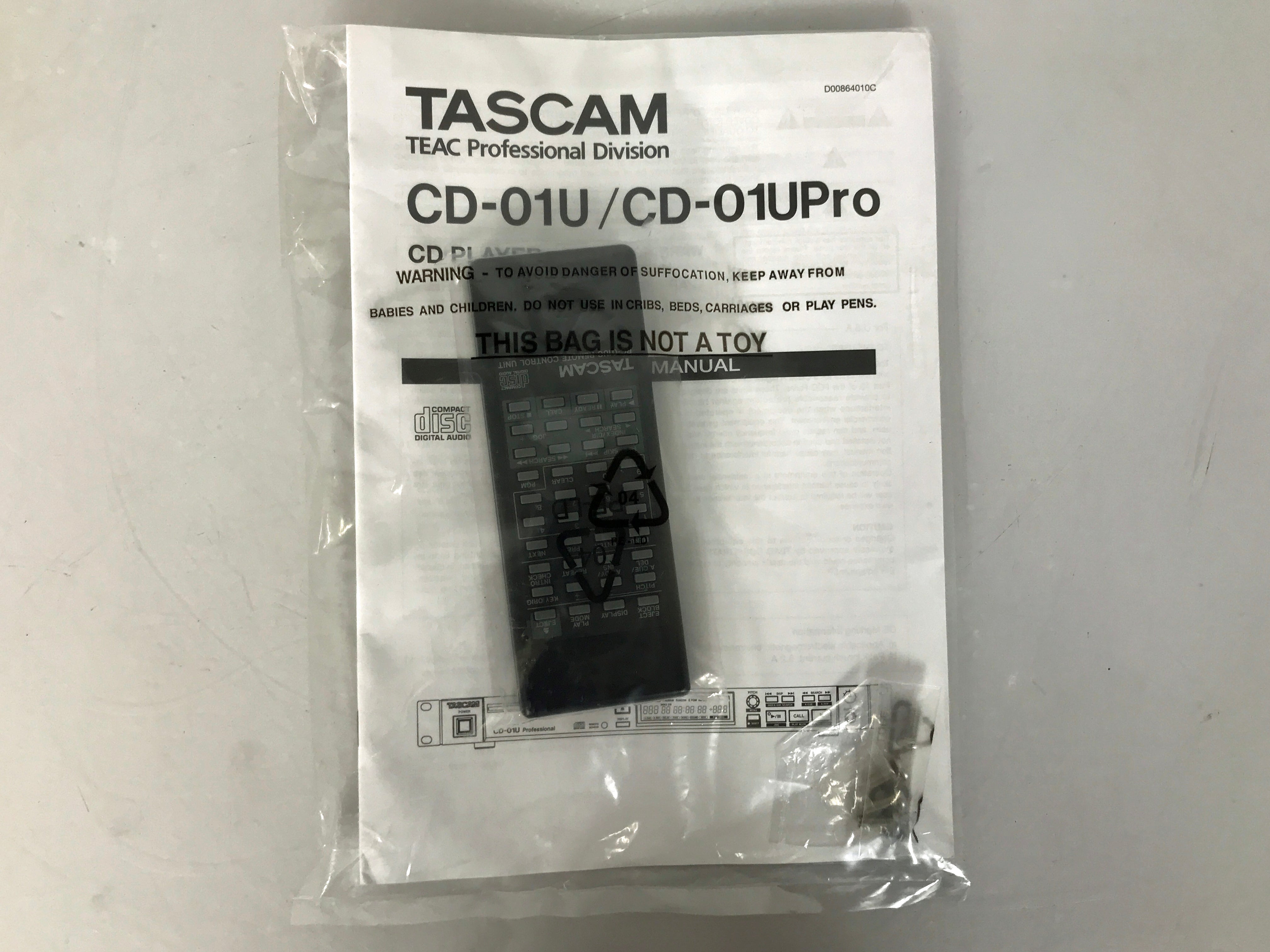 Tascam CD-01U/CD-01UPro Remote Control Unit