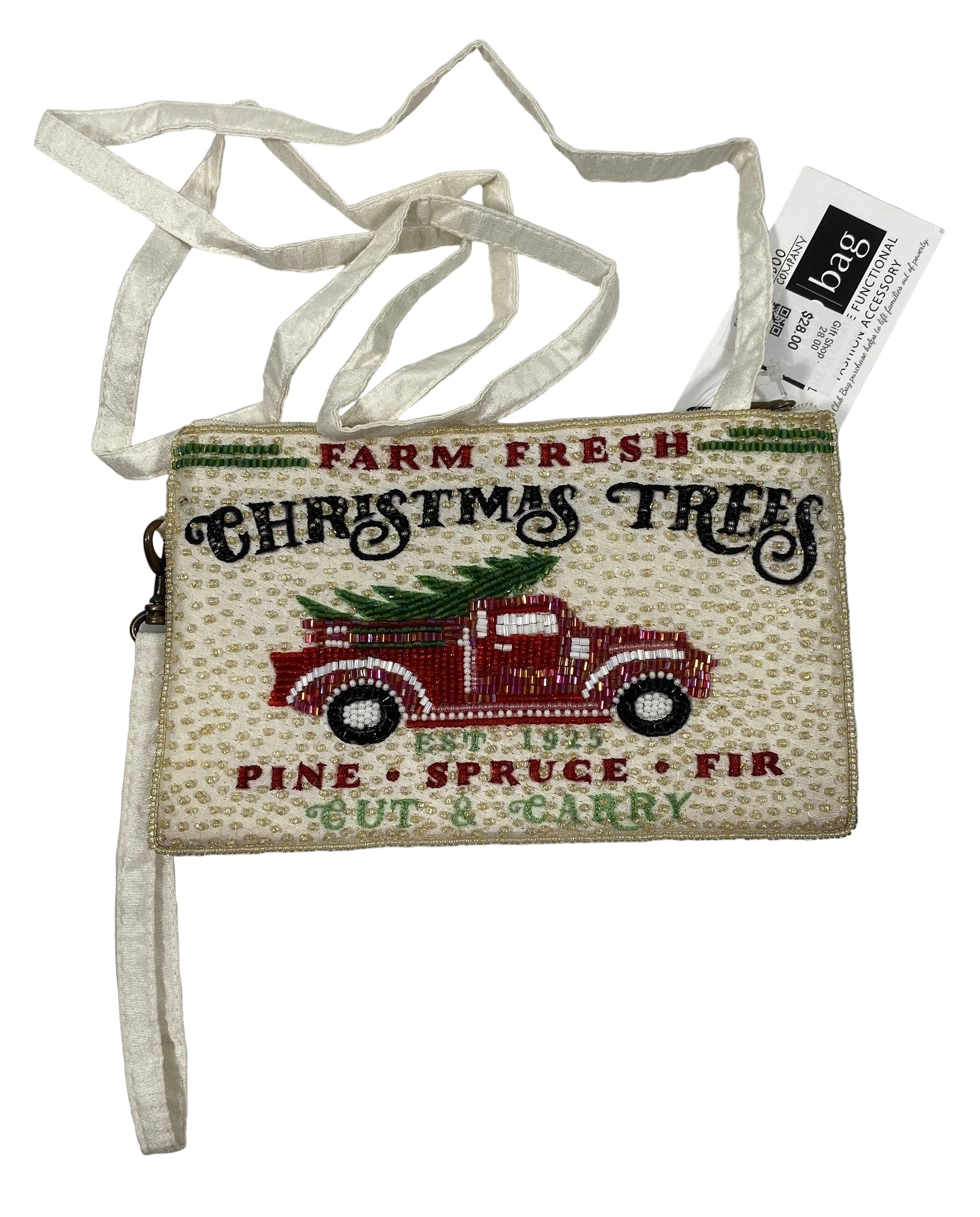 Bamboo Trading Company Club Mingle Christmas Trees Crossbody Bag