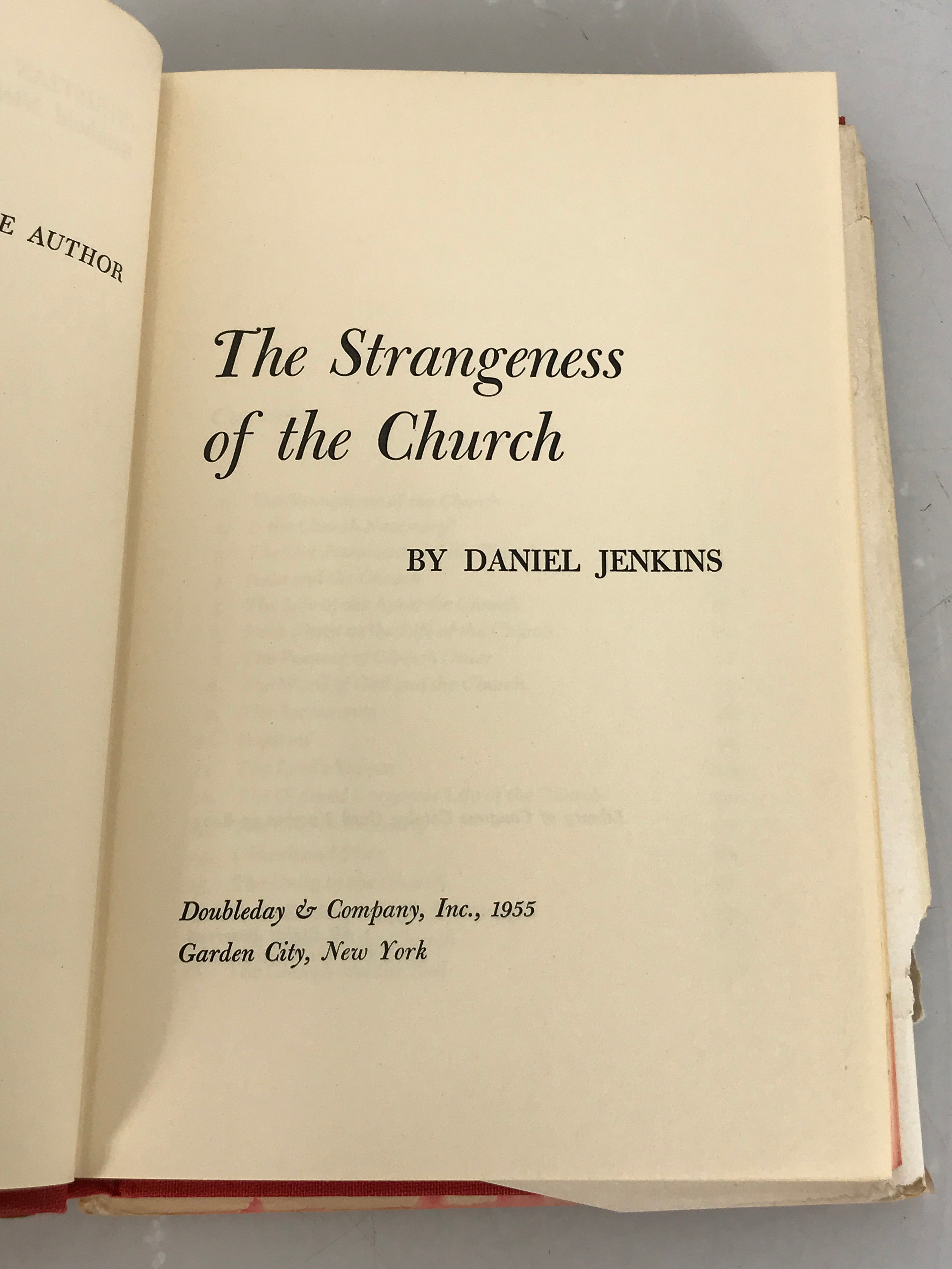 Lot of 2 Christian Faith Books: The Strangeness of the Church (1955) HC DJ and What is Christianity? (1957) SC