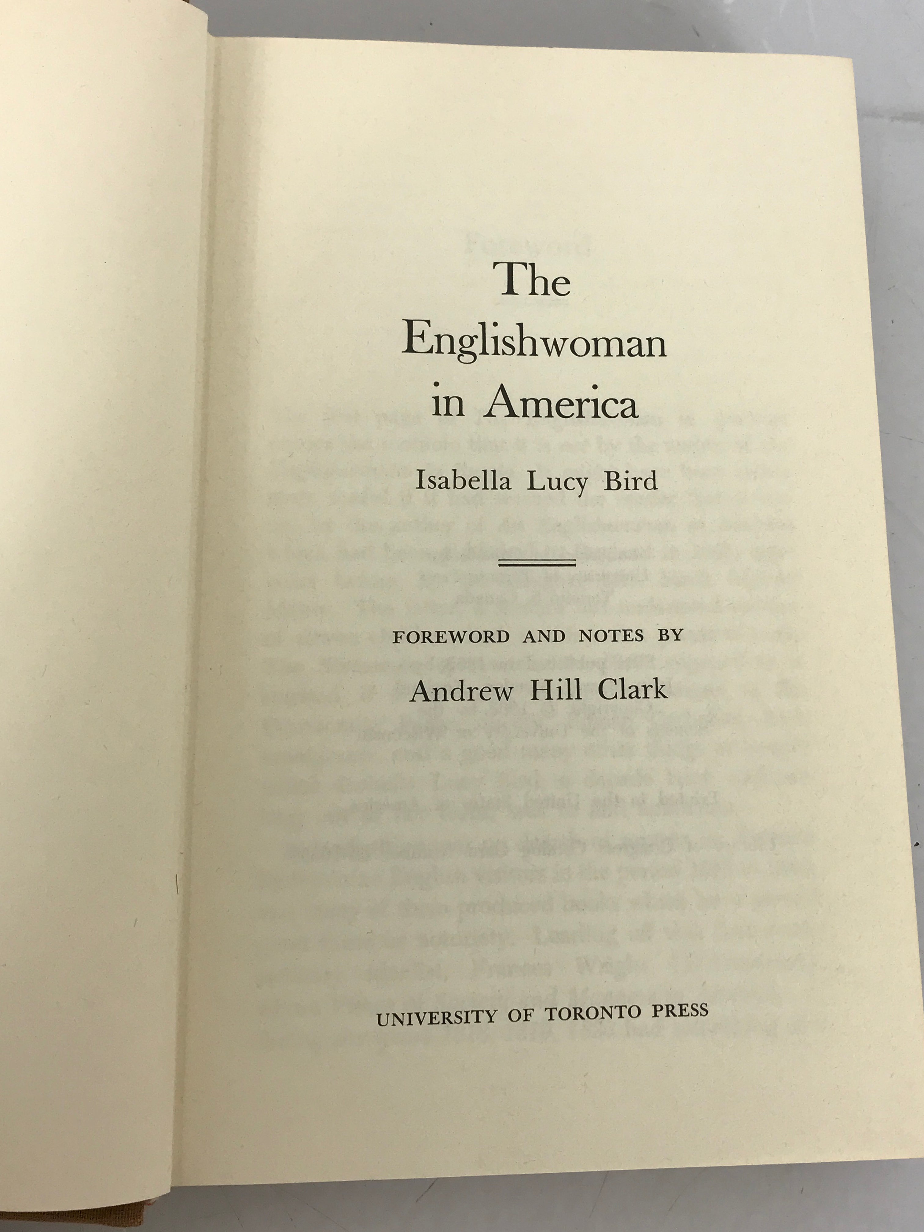 The English Woman in America by Isabella Lucy Bird 1966 HC DJ
