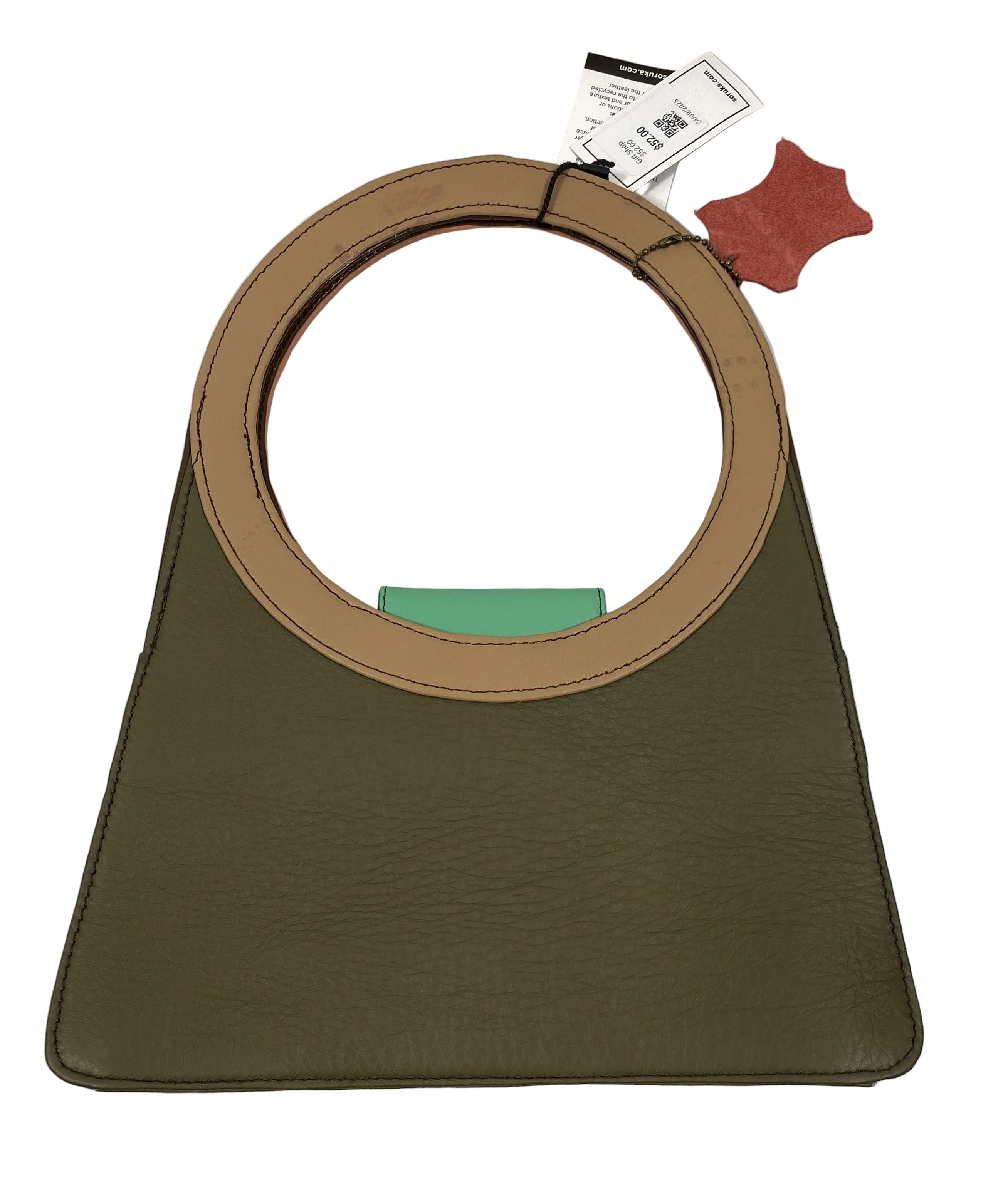 Soruka Pink and Green Honey Hand Bag