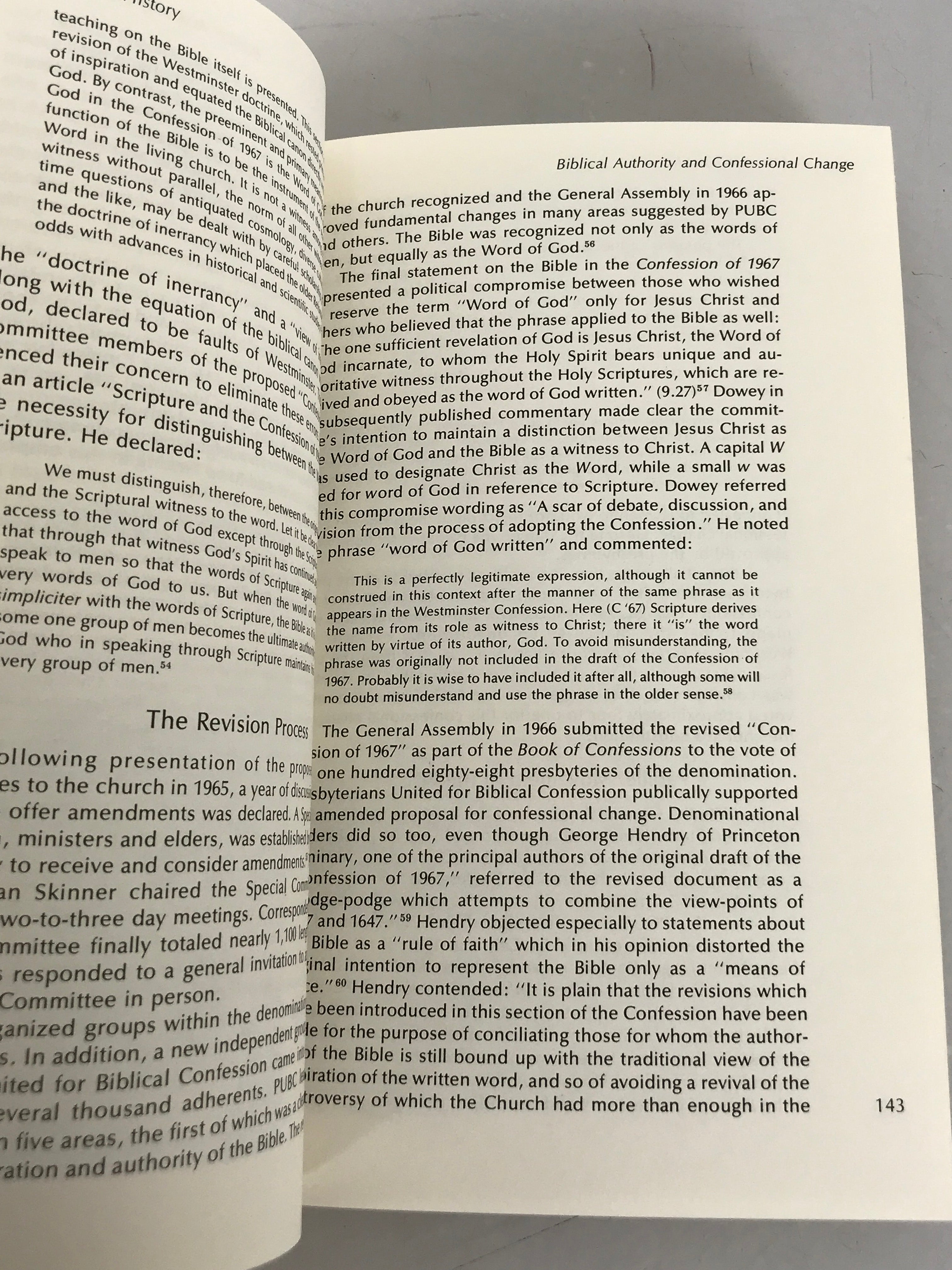 Presbyterians and Biblical Authority Journal of Presbyterian History Summer 1981 SC