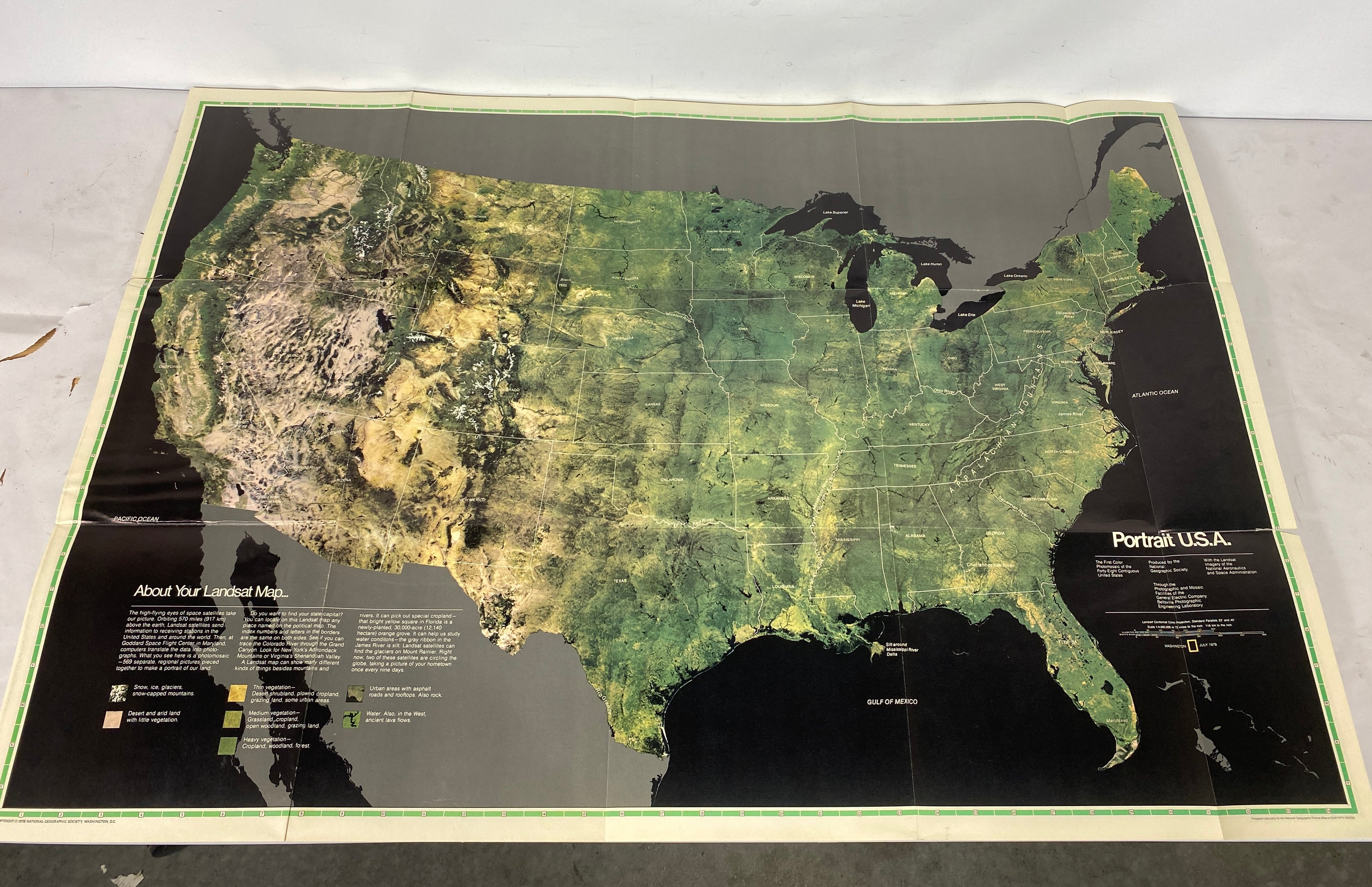 National Geographic Map: Portrait USA/The United States 1978