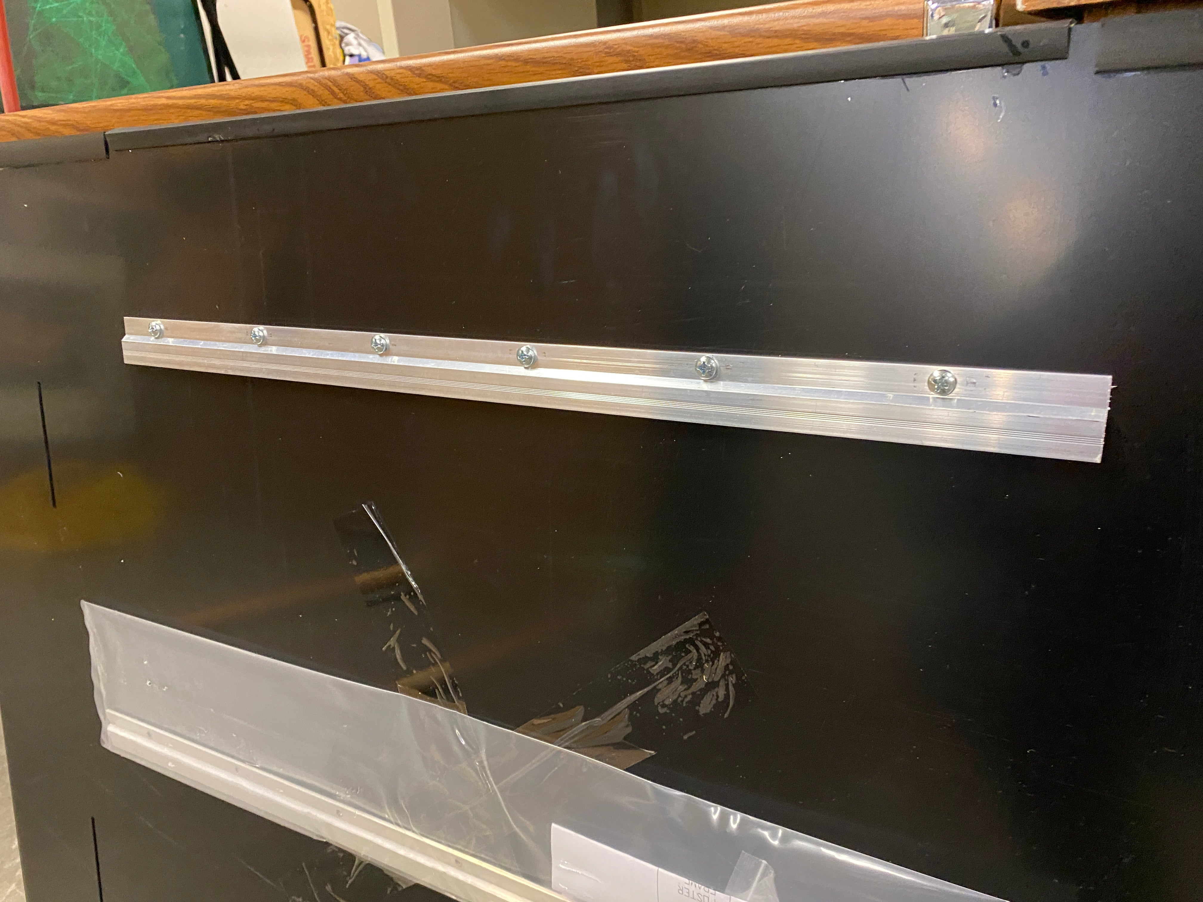 Workshop Black Bulletin Board and File Storage