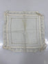 Vintage 1900s White Linen Handkerchief with Lace Border