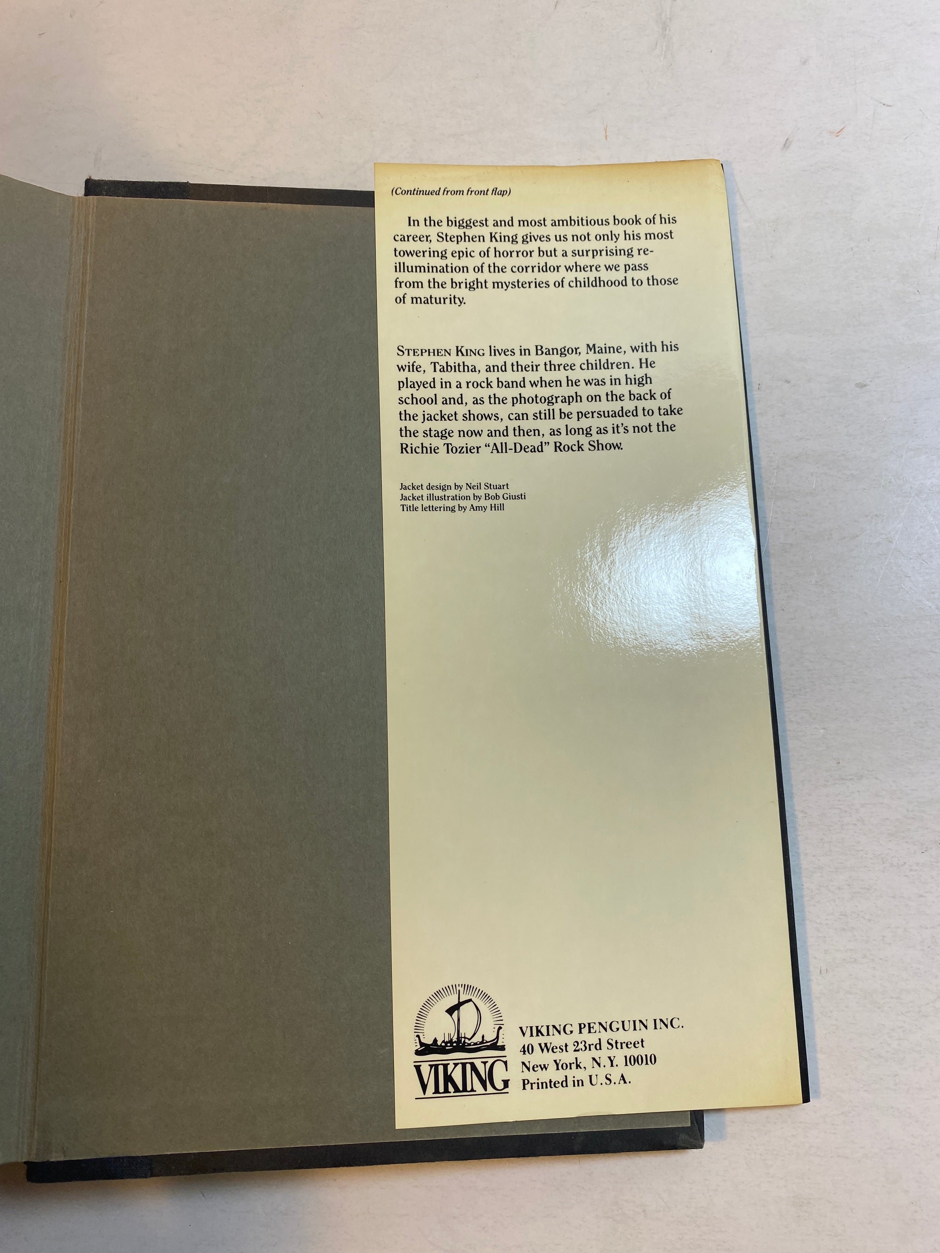 It Stephen King HCDJ 1986 Viking $22.95 Dust Jacket