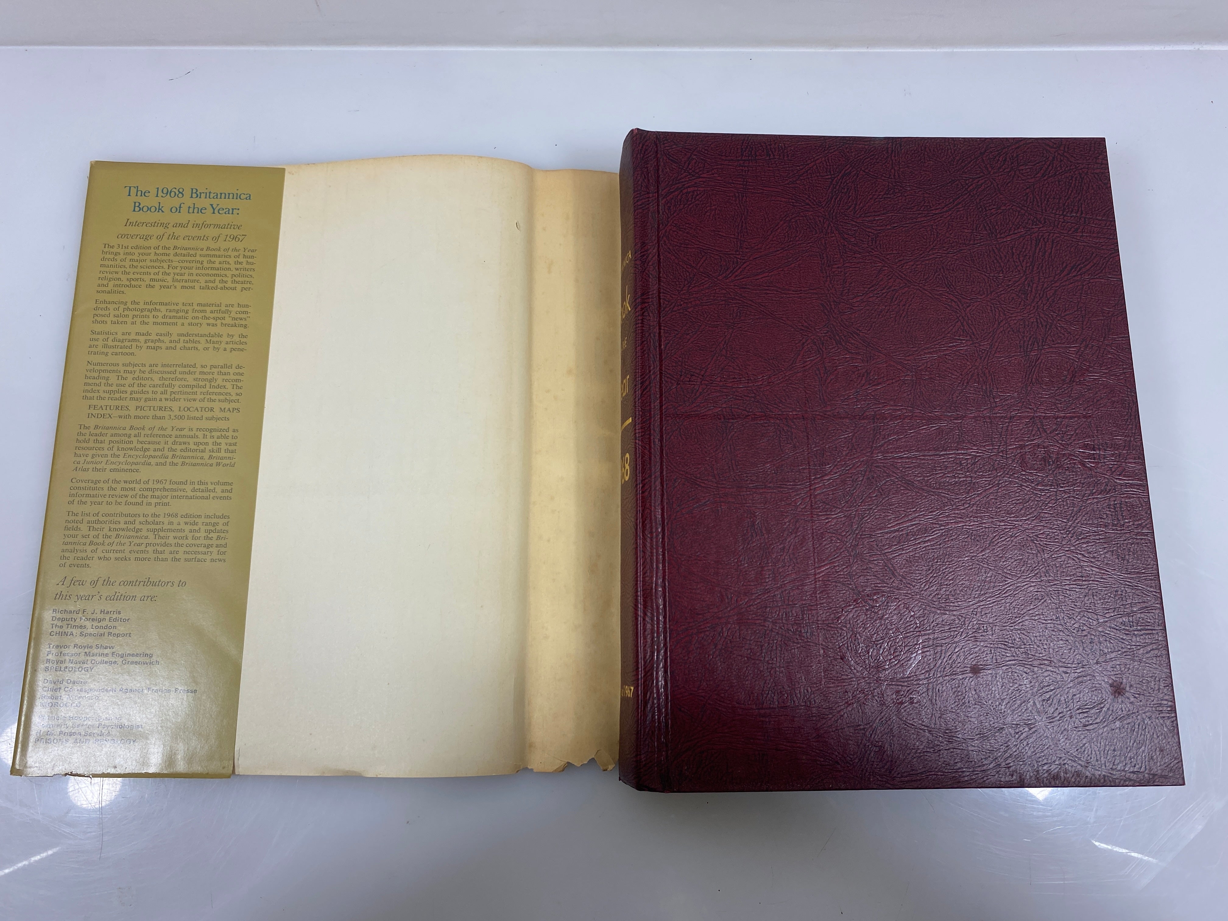 3 Vintage Britannica Books of the Year 1963/1966/1968 HC DJ
