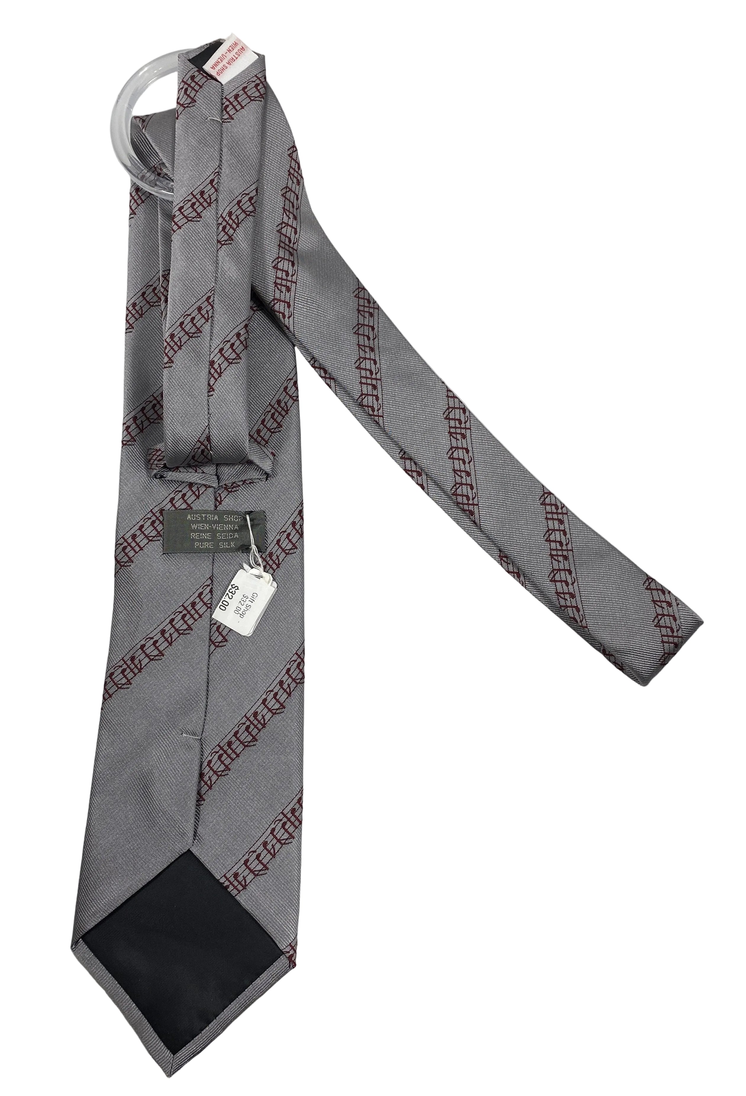 Austria Shop Gray Mozart Silk Neck Tie