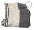 Asian Eye Gray and White Wool Scarf