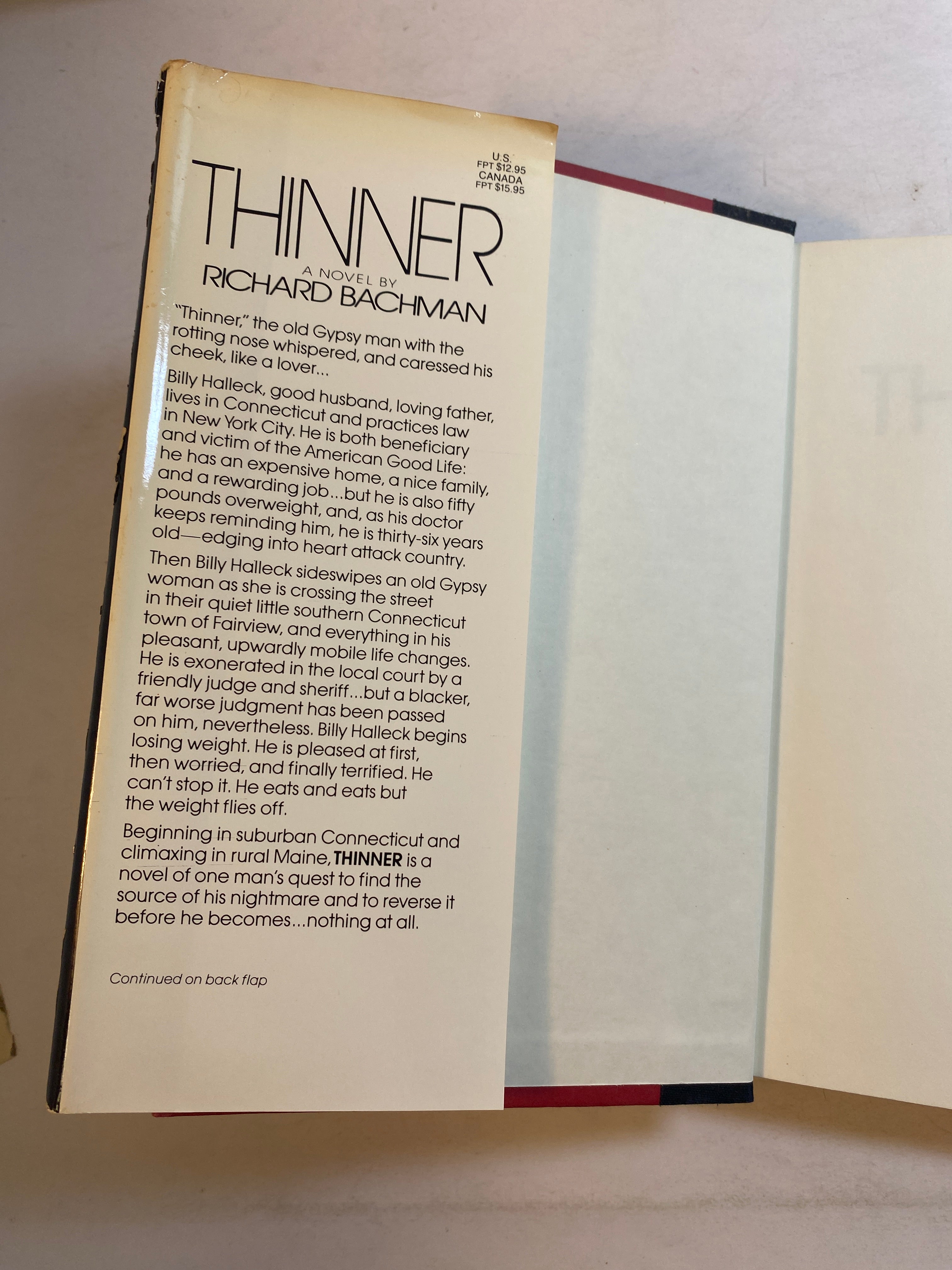 Thinner Stephen King as Richard Bachman 1984