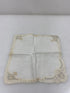 Vintage 1900s White Linen Handkerchief With Intricate Lace Border