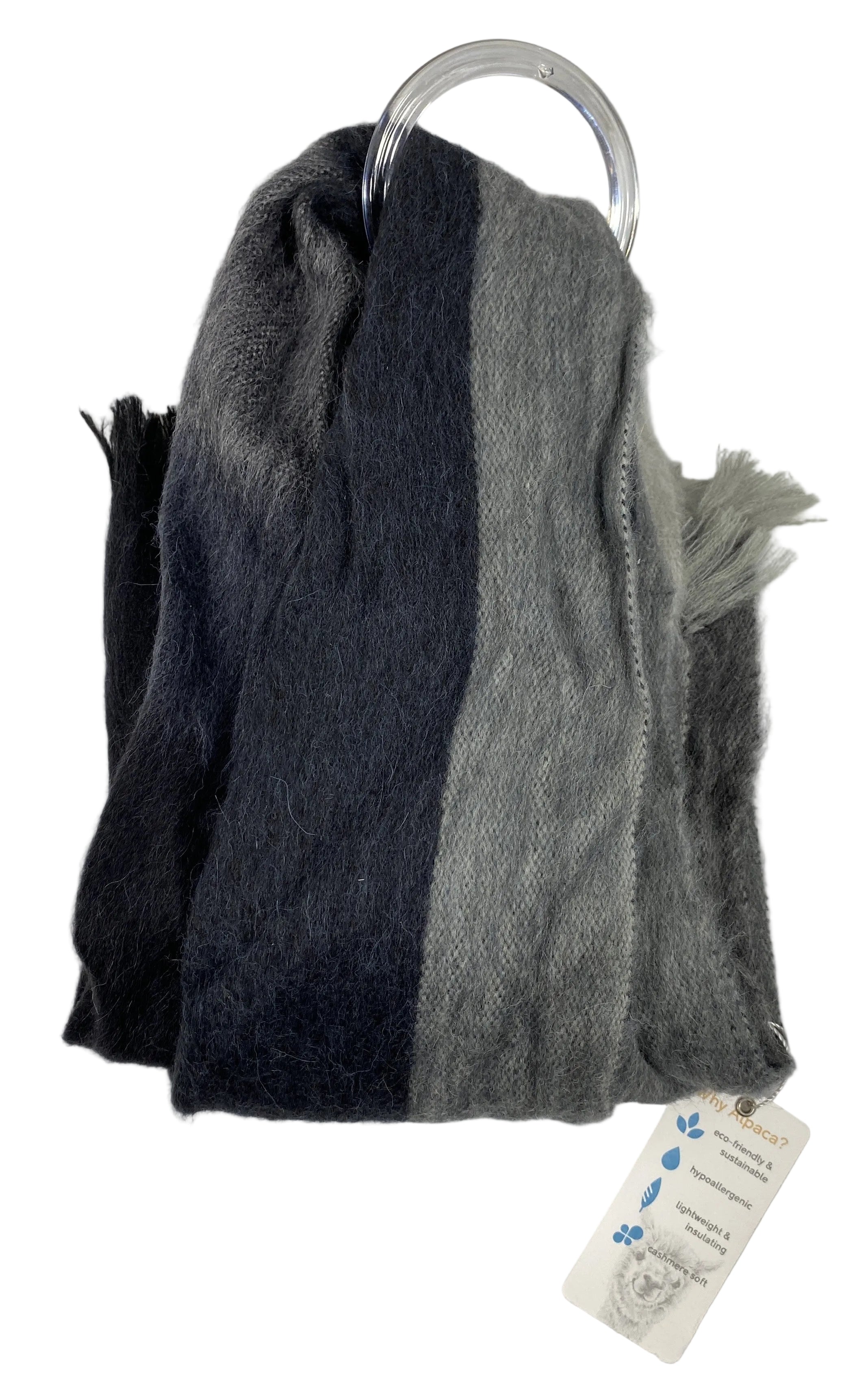 Shupaca Alpaca Plaid Steel Scarf