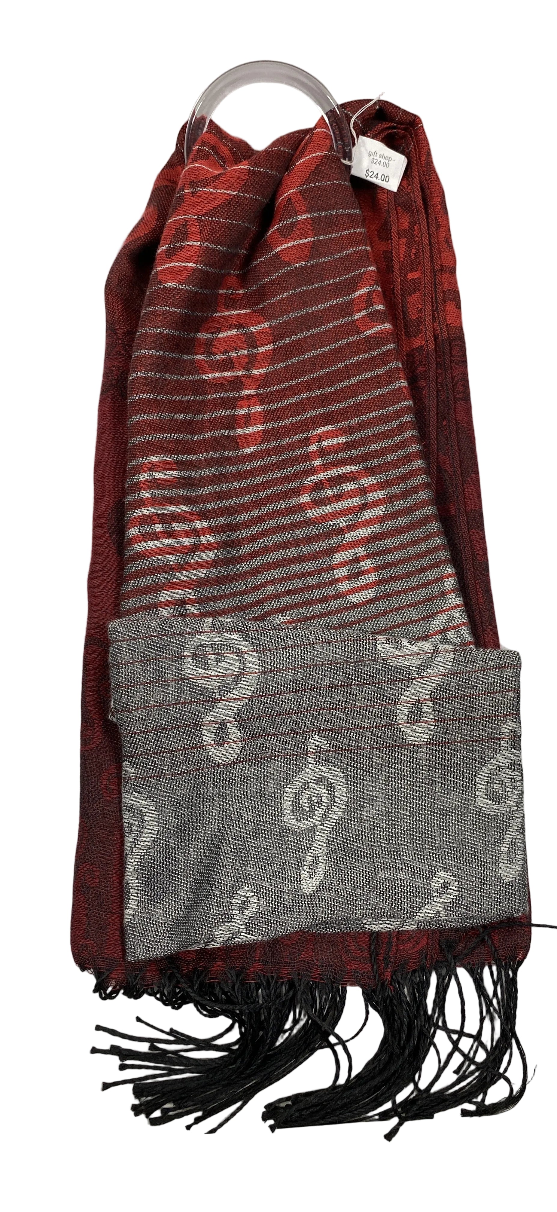 Music Gifts USA Rouge Red Treble Clef Pashmina Scarf