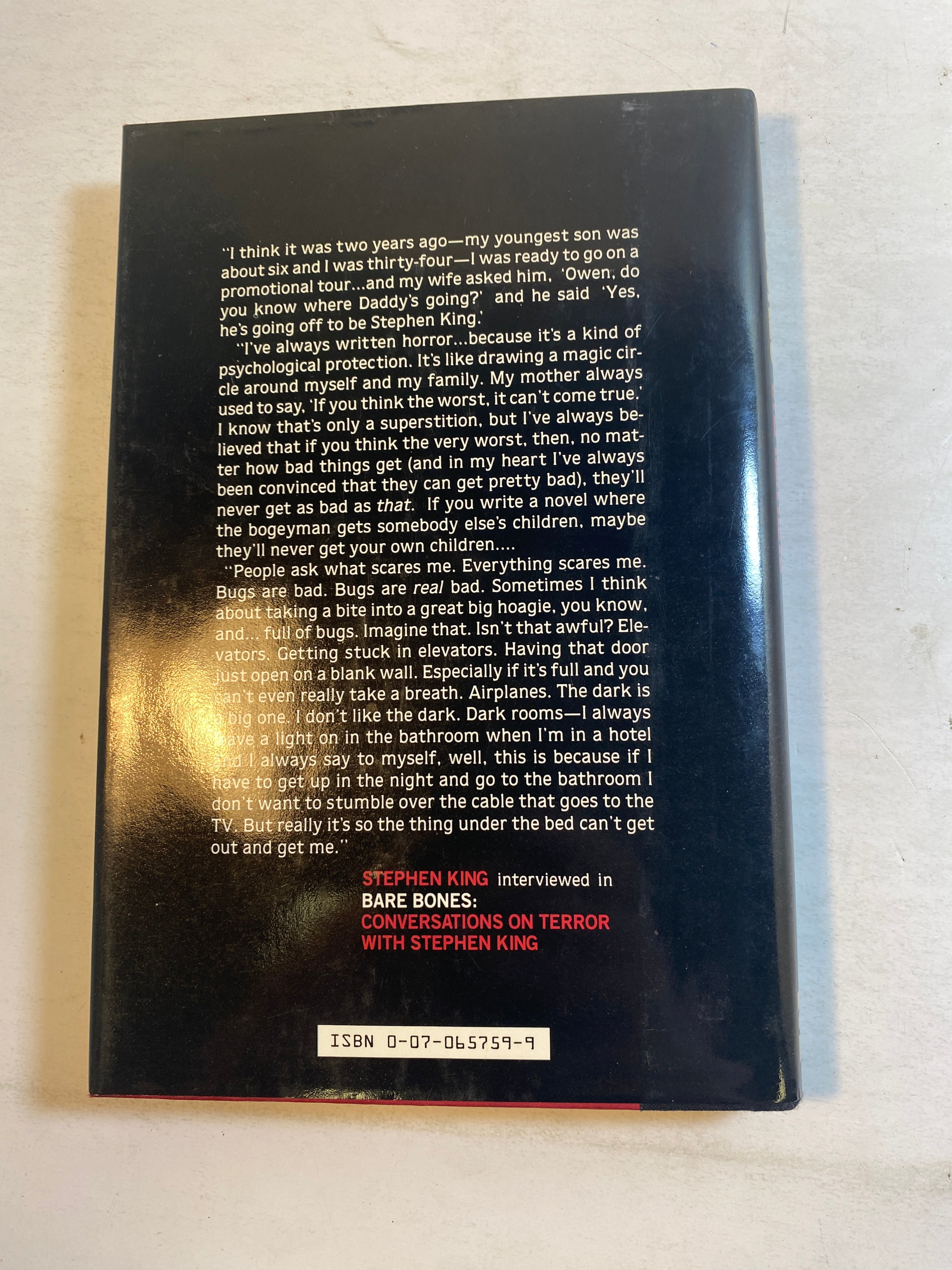 Bare Bones Stephen King HCDJ 1988