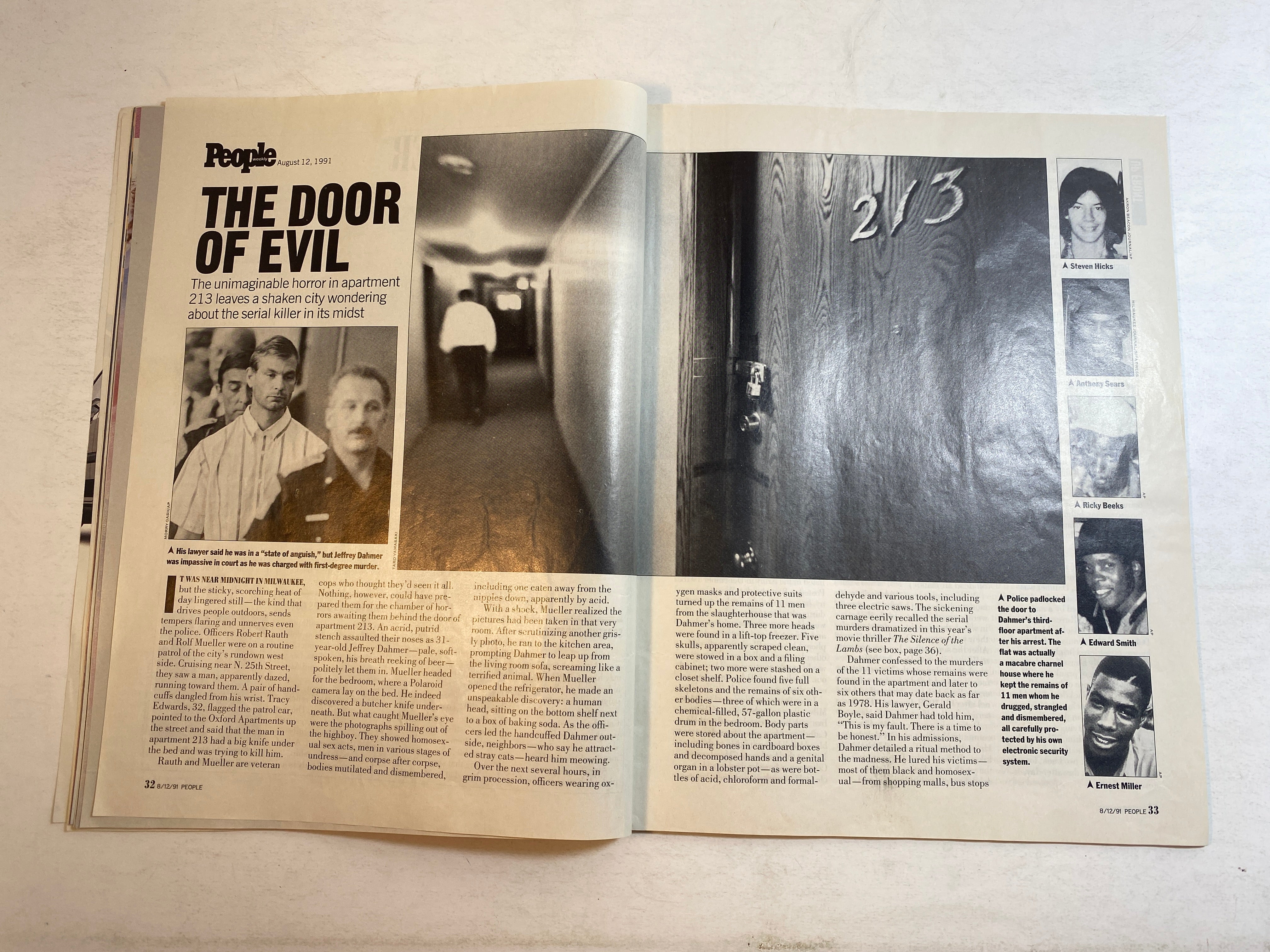 People Magazine August 12 1991 Jeffrey Dahmer Trial