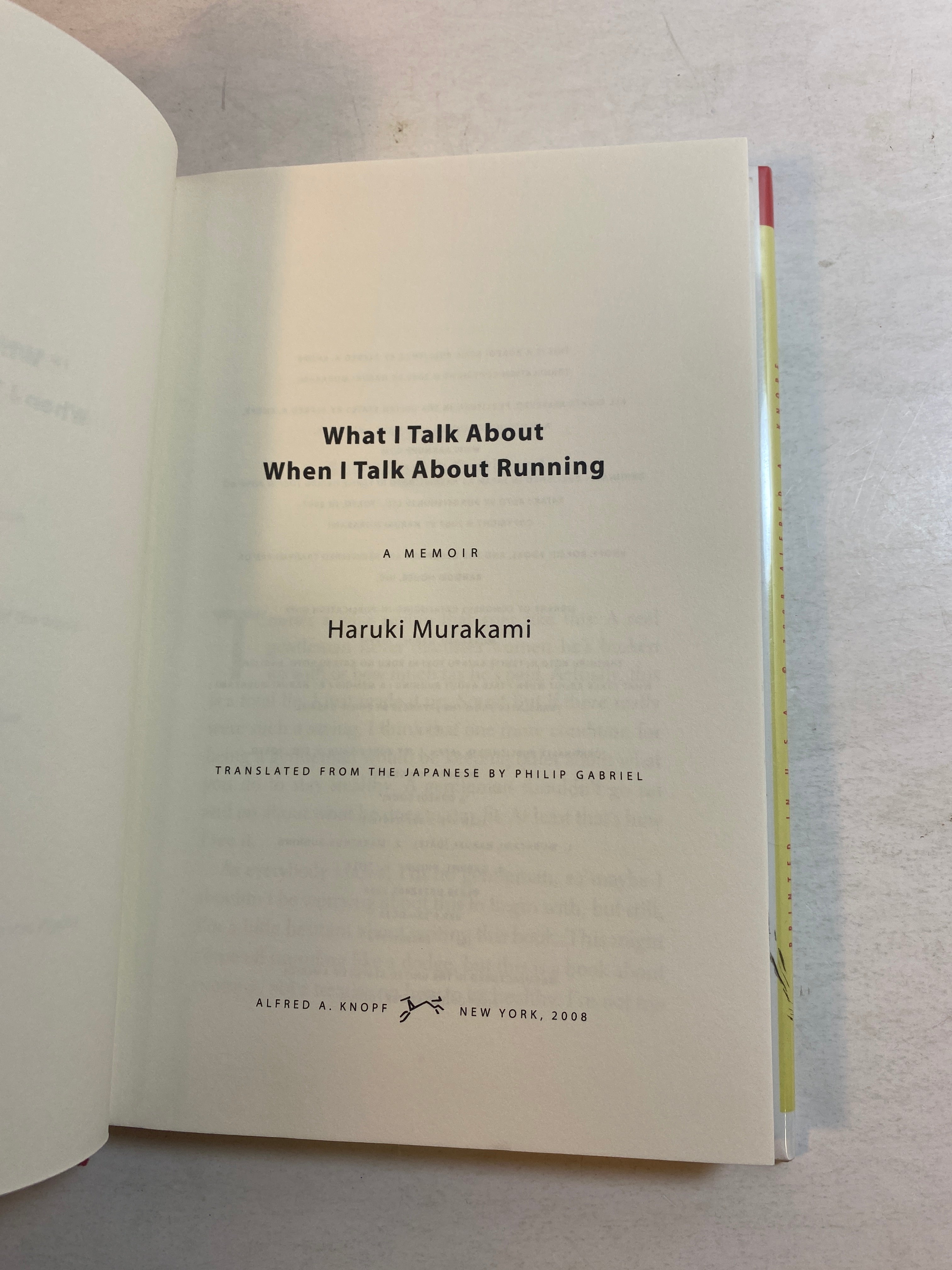 What I Talk About When I Talk About Running Murakami HCDJ 2008
