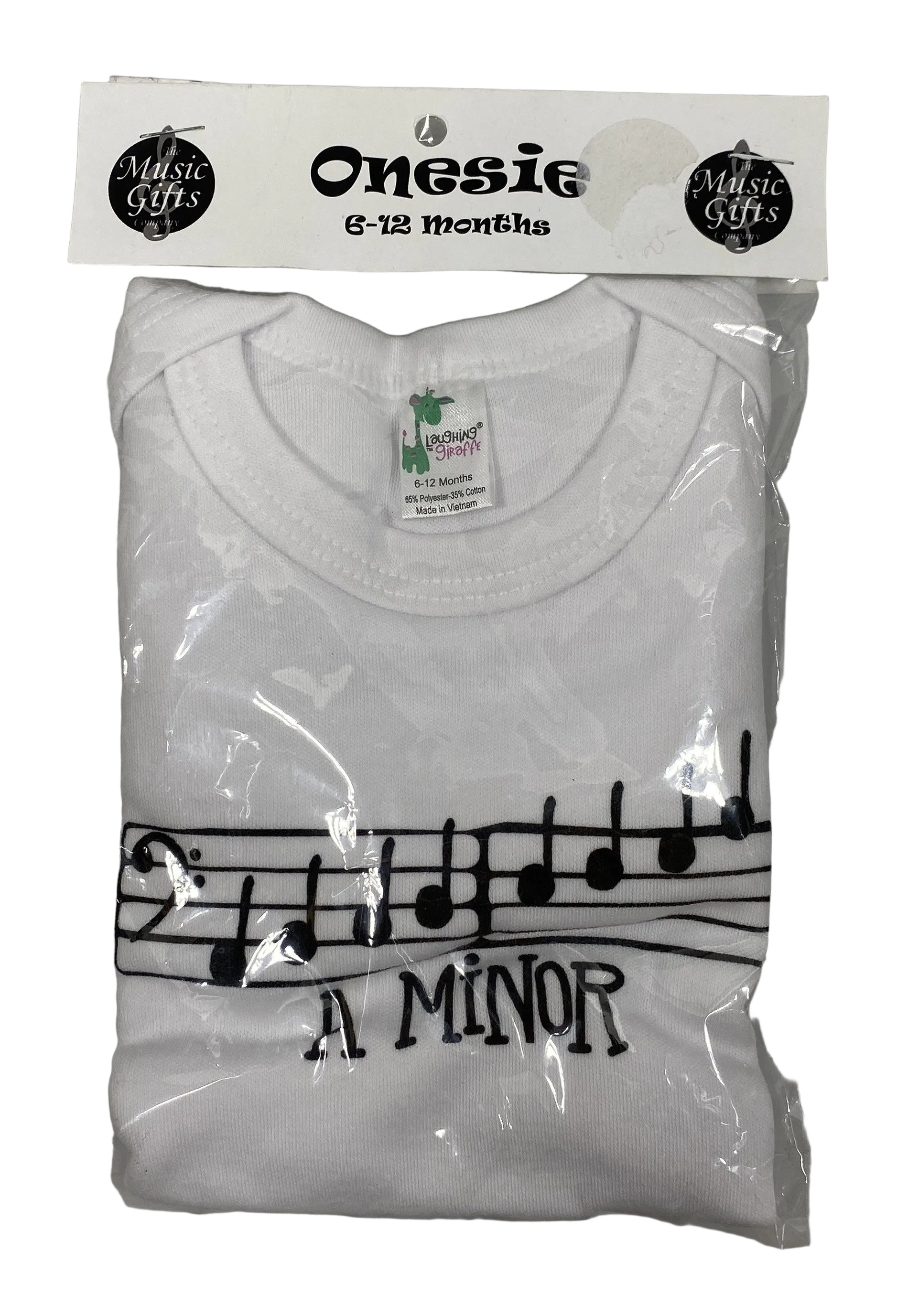 The Music Gifts Company Polyester A Minor Music Onesie Kid's Size 6-12 Months
