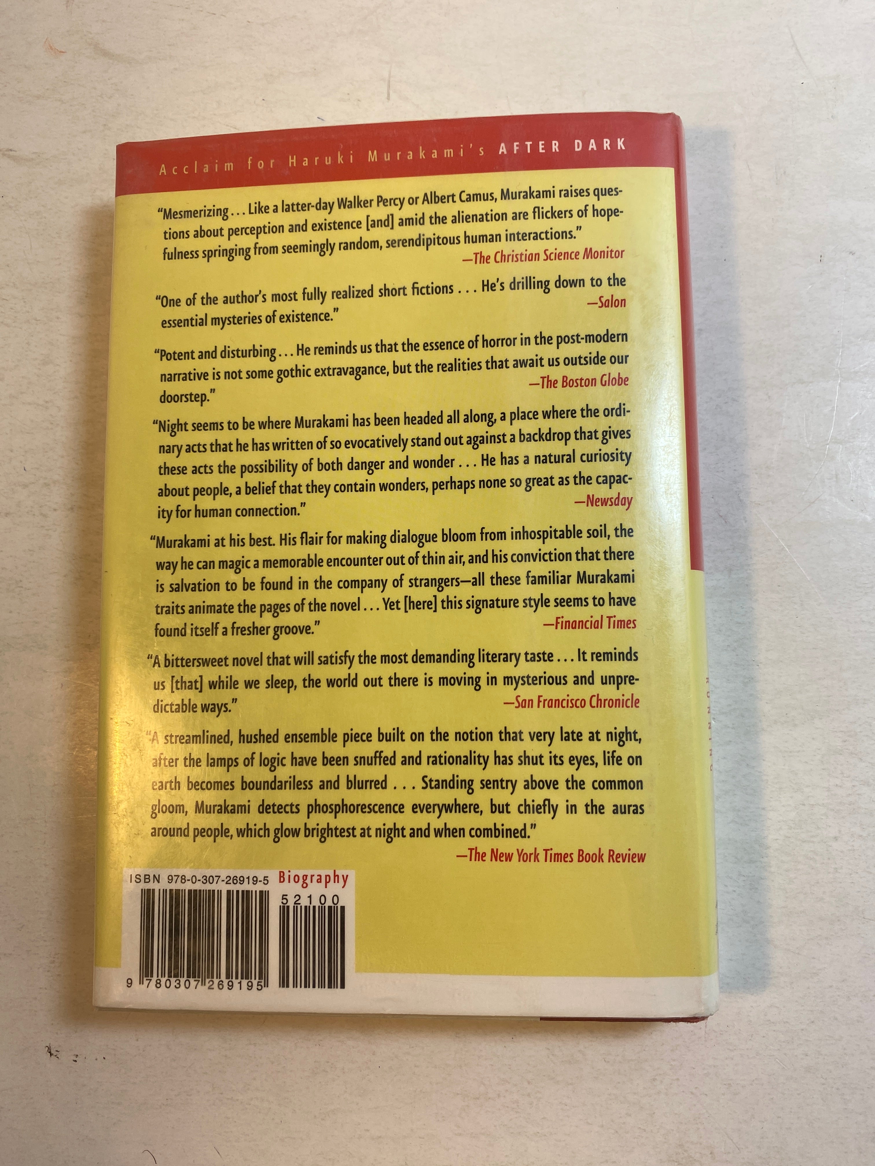 What I Talk About When I Talk About Running Murakami HCDJ 2008
