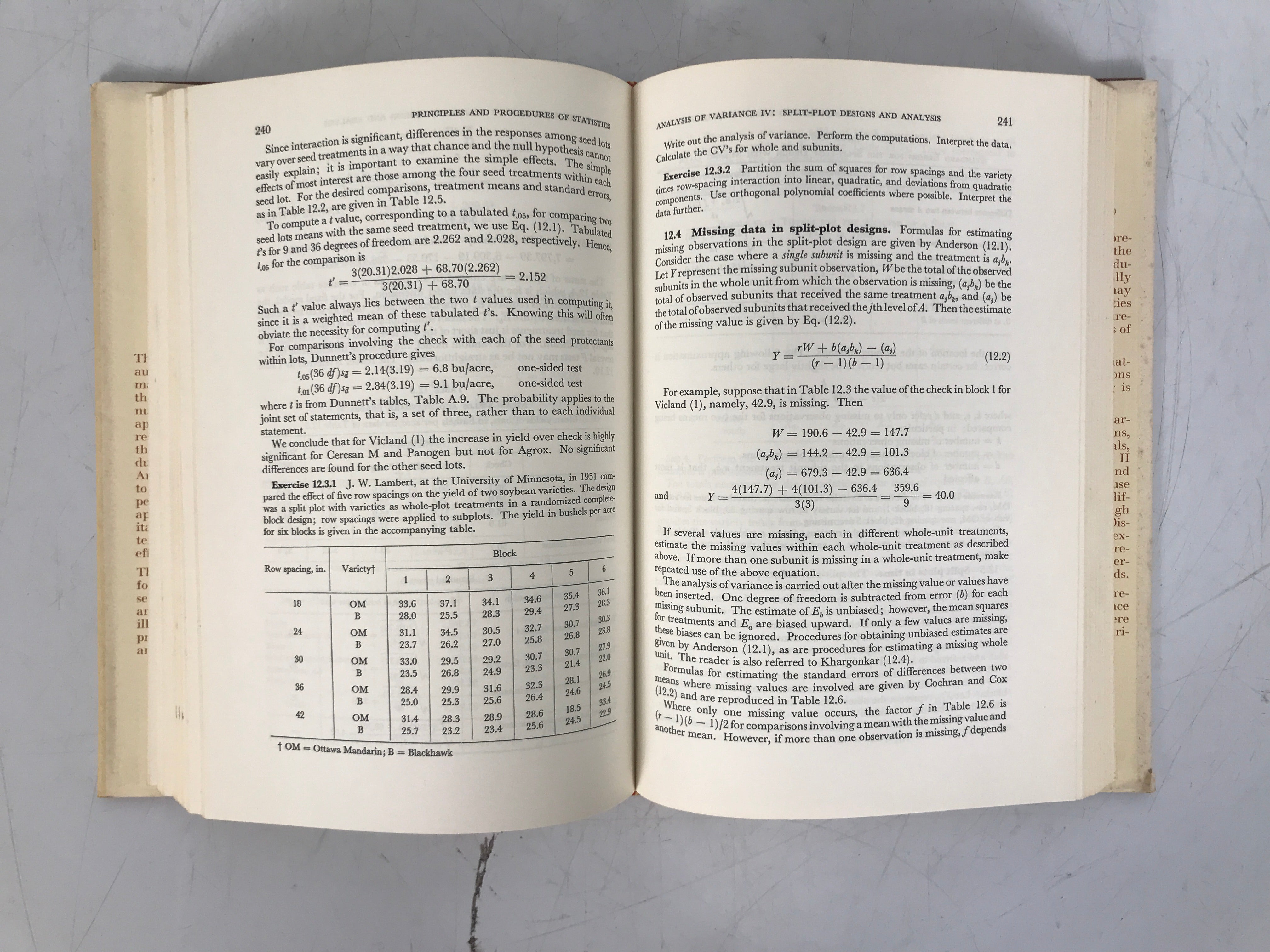 Principles and Procedures of Statistics Steel/Torrie 1960 HC DJ