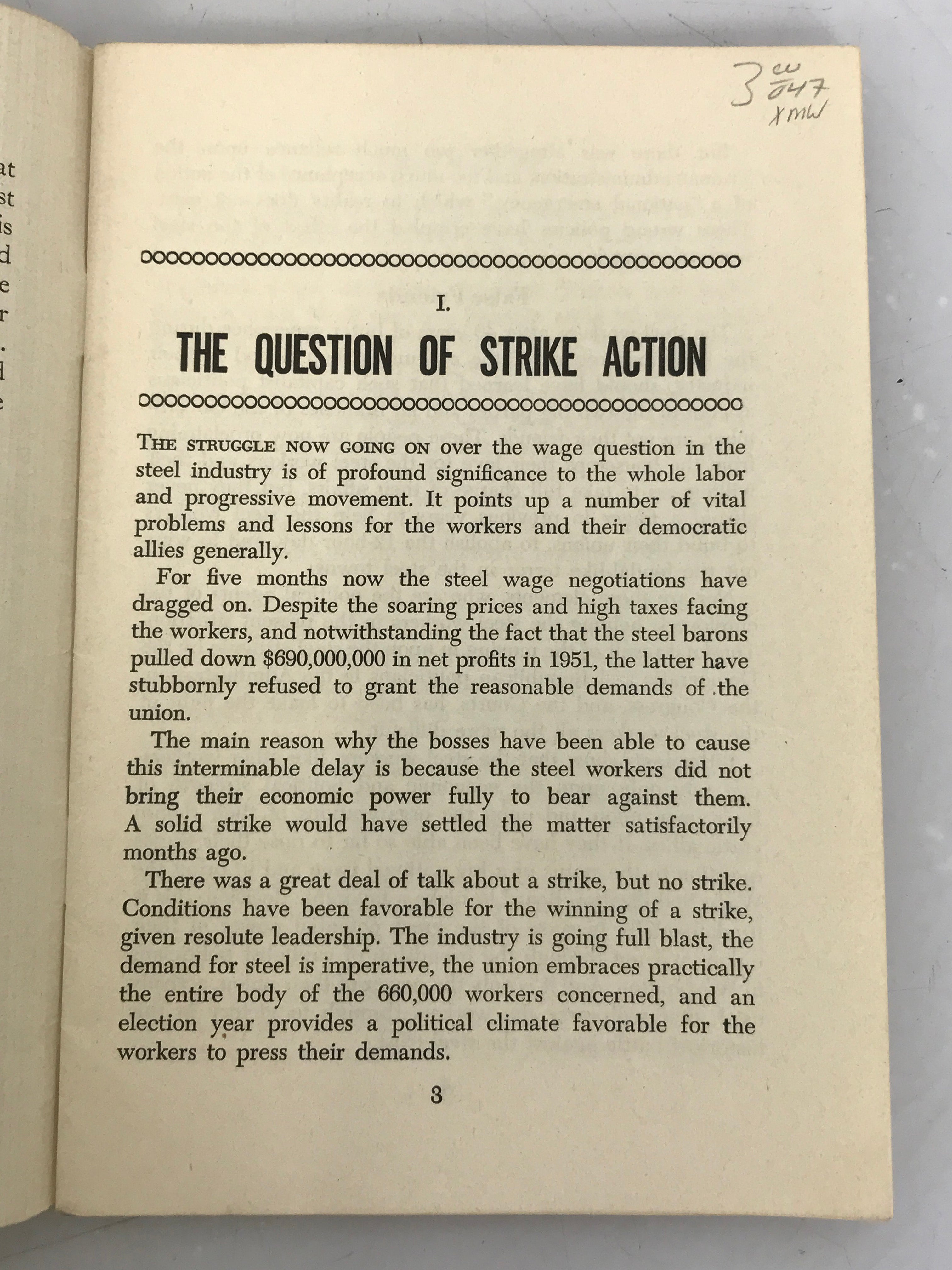 The Steel Workers and the Fight for Labor's Rights by William Z. Foster 1952 SC