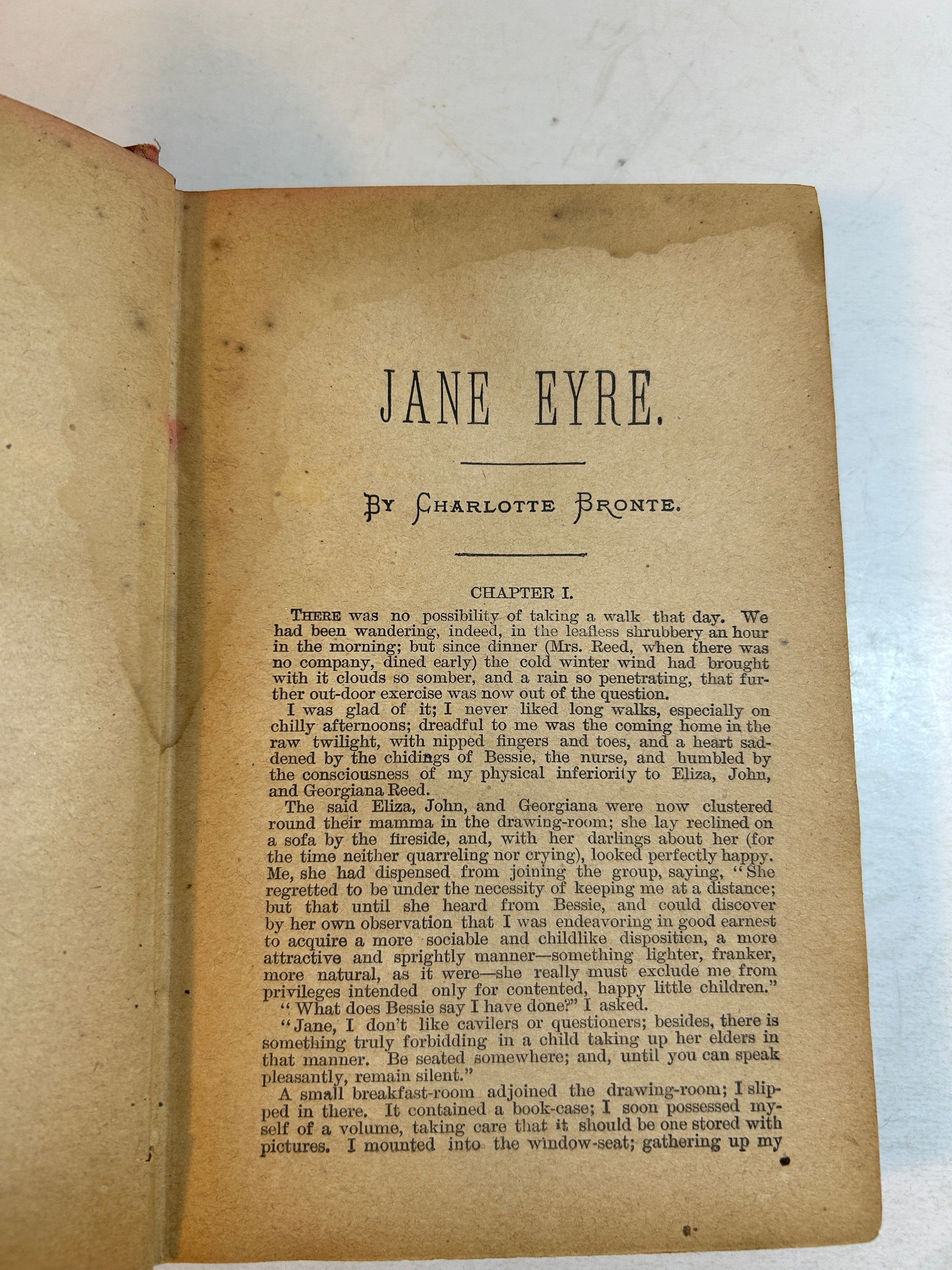 Jane Eyre by Charlotte Bronte Standard Works Ed Robert B Davis 1887 HC