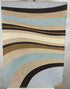 Vintage Ultrasuede Abstract Wall Art Panel Mid Century Modern Wave Design