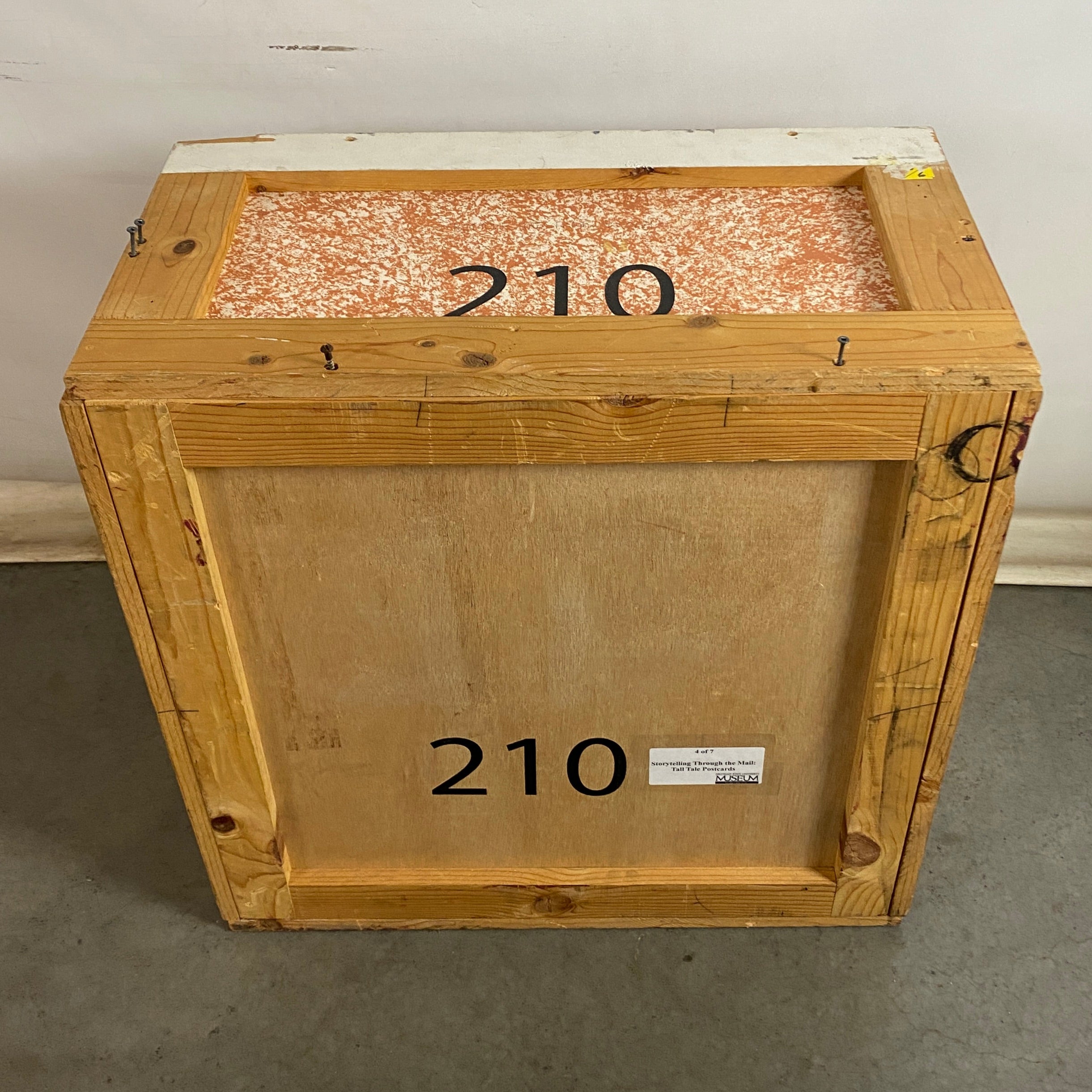 MSU Museum Traveling Exhibits Wooden Crate #210