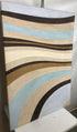Vintage Ultrasuede Abstract Wall Art Panel Mid Century Modern Wave Design