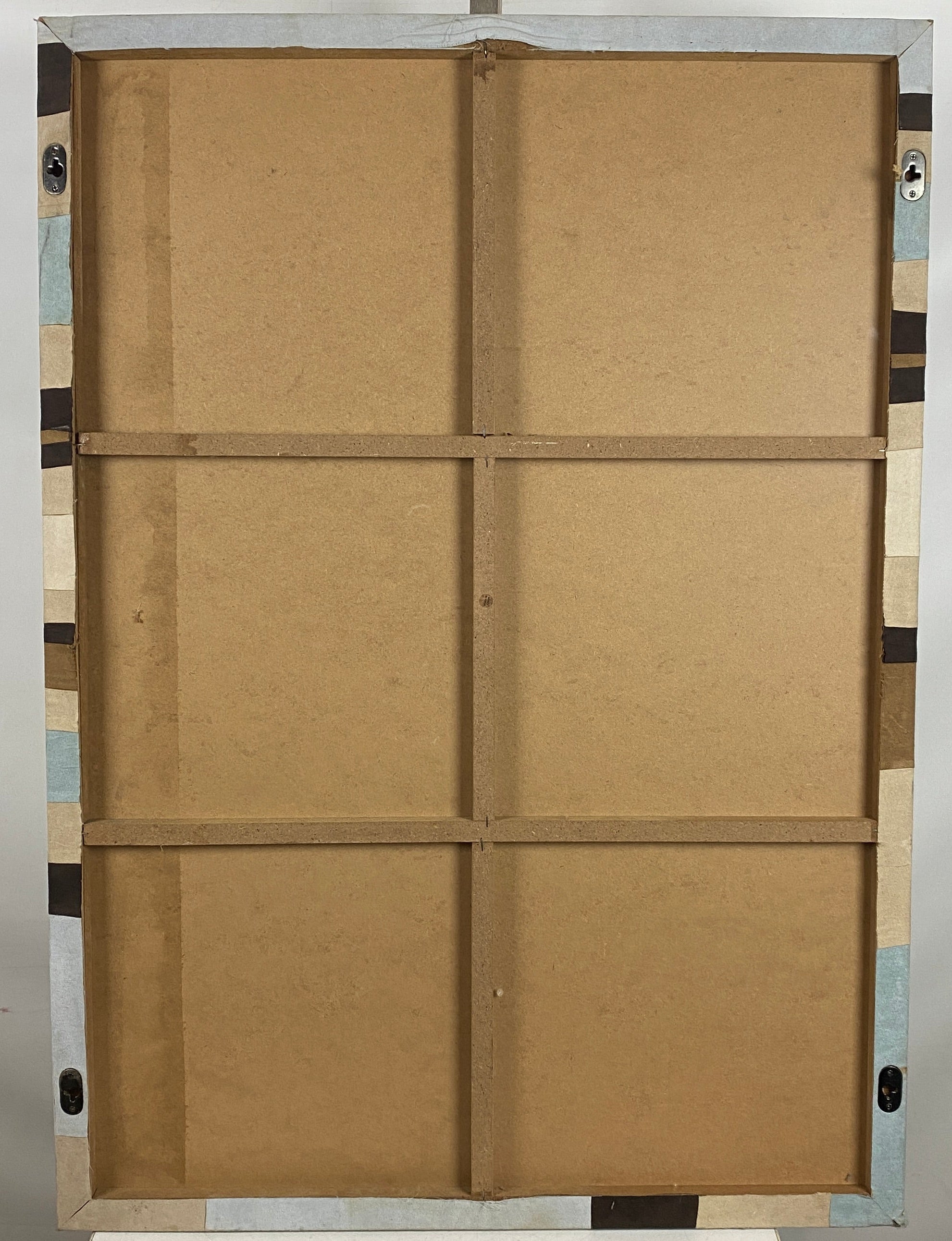 Vintage Ultrasuede Abstract Wall Art Panel Mid Century Modern Wave Design