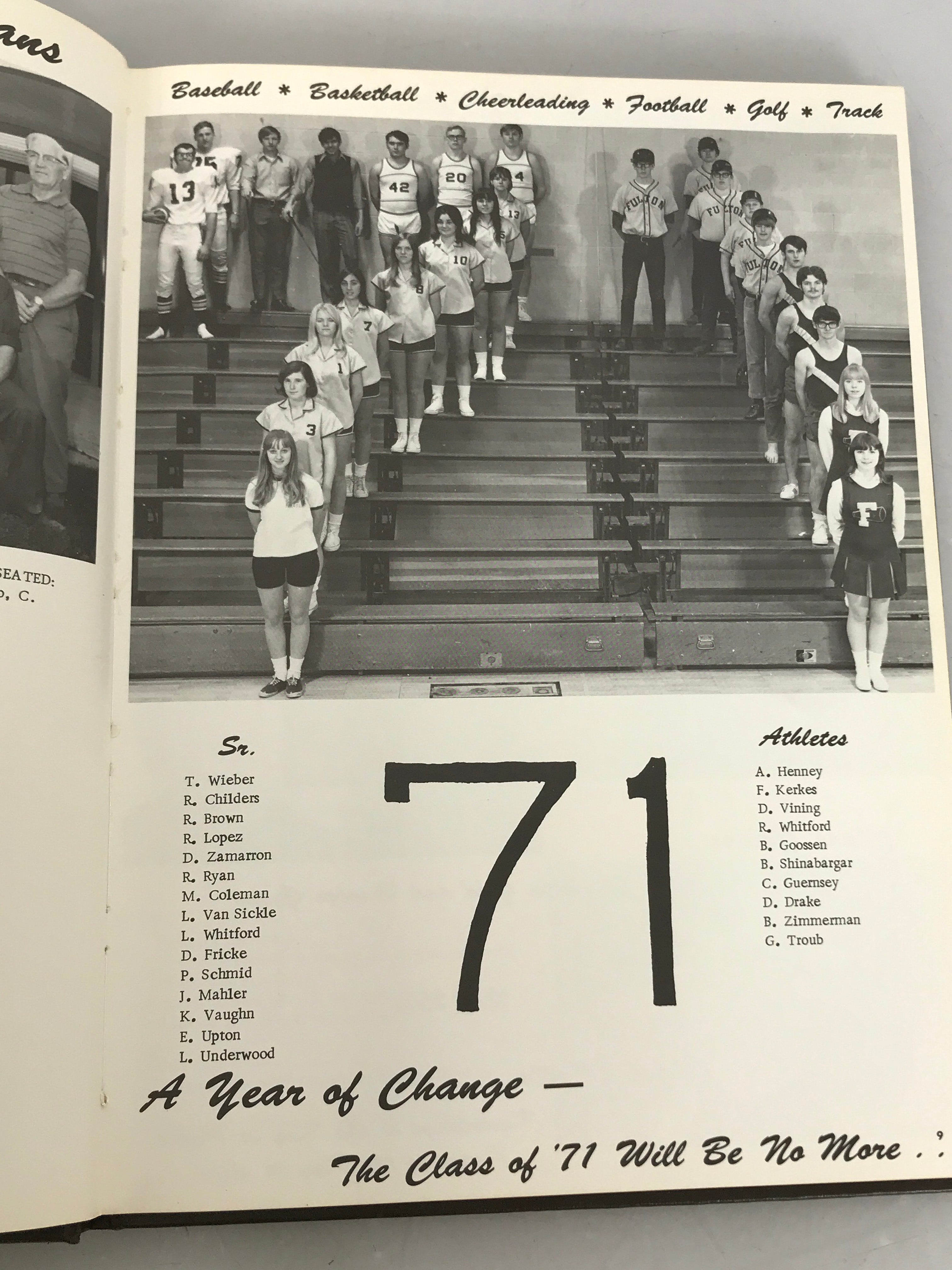 1971 Fulton High School Yearbook Middleton Michigan