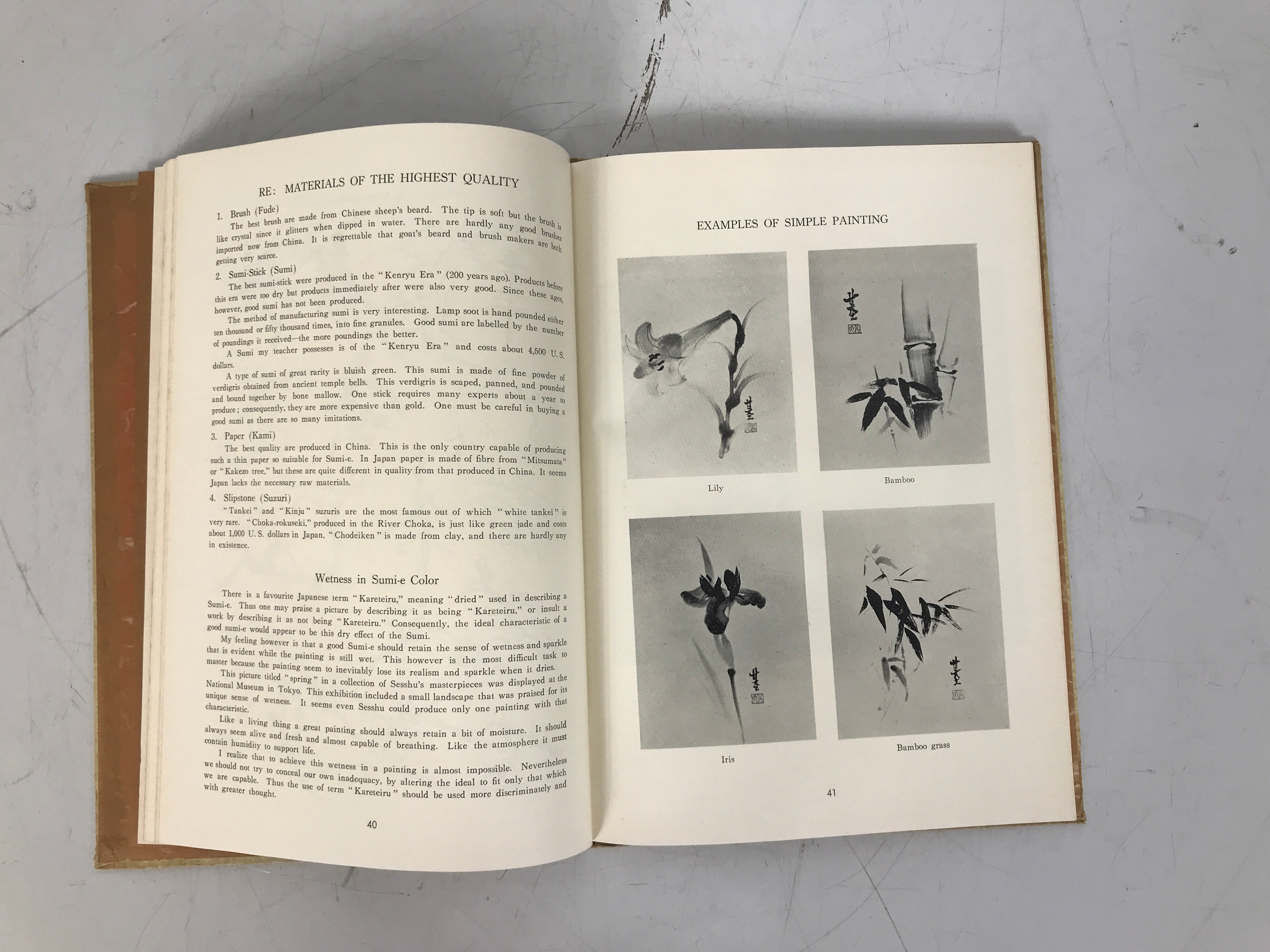 Instruction in Sumi-e Painting by Motoi Oi 1956 Vintage HC