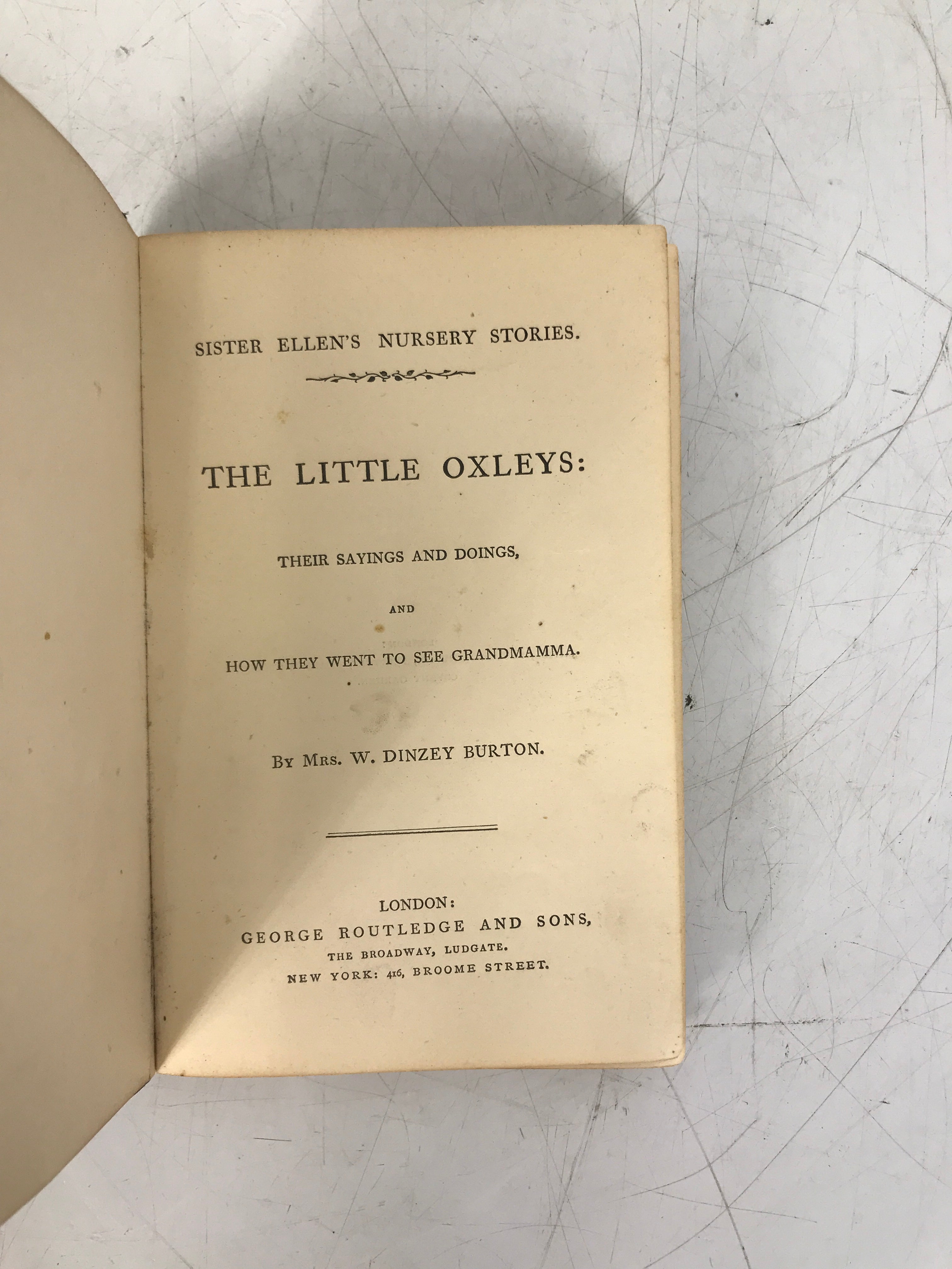 The Little Oxleys Their Sayings & Doings Dinzey Burton 1870 Antique HC