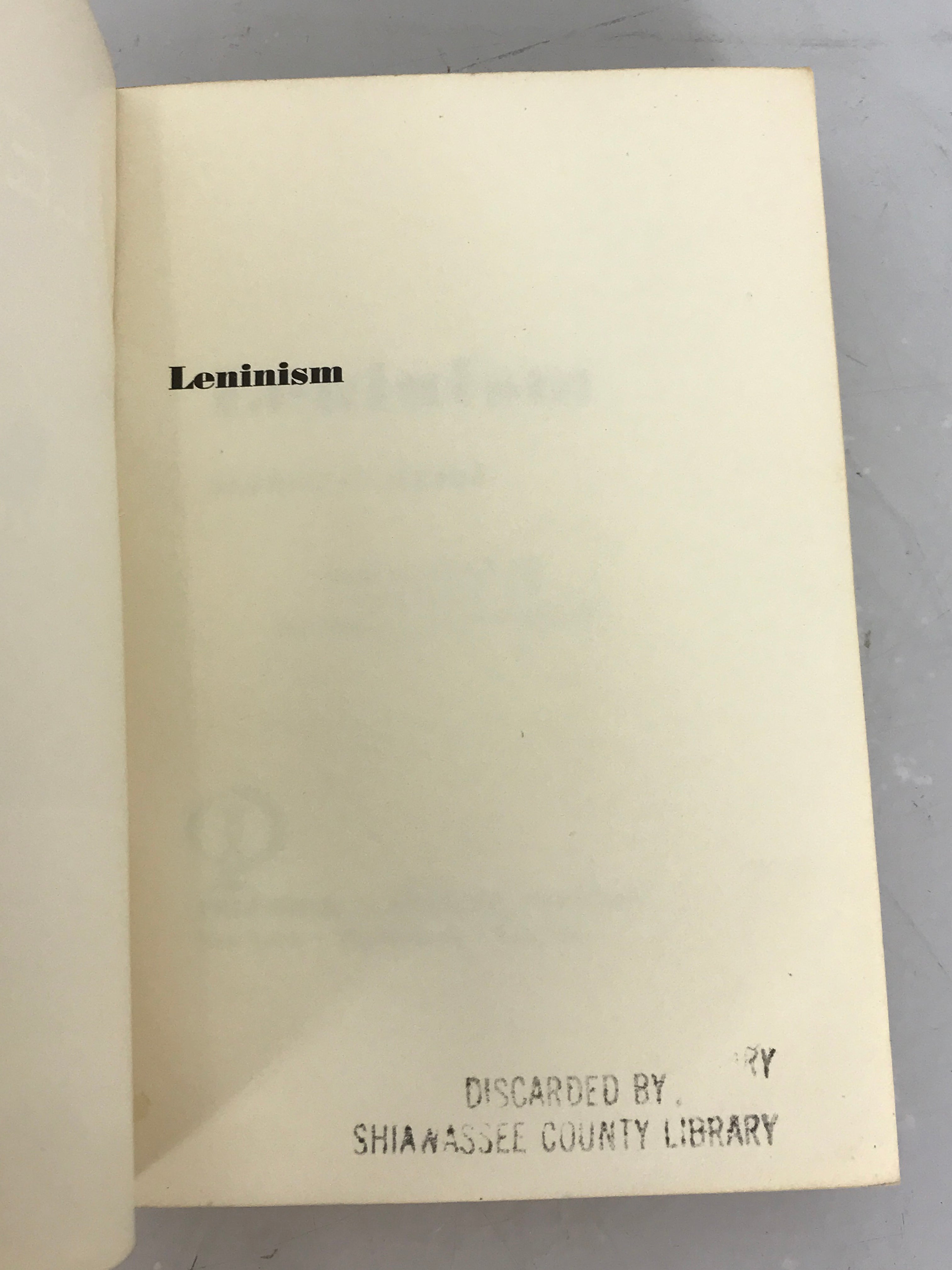 Leninism by Alfred G. Meyer Fifth Printing 1969 HC