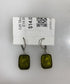 Silver Green Buddha Pendant Earrings