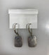 Silver Red Buddha Pendant Earrings