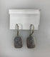 Silver Teal Buddha Pendant Earrings