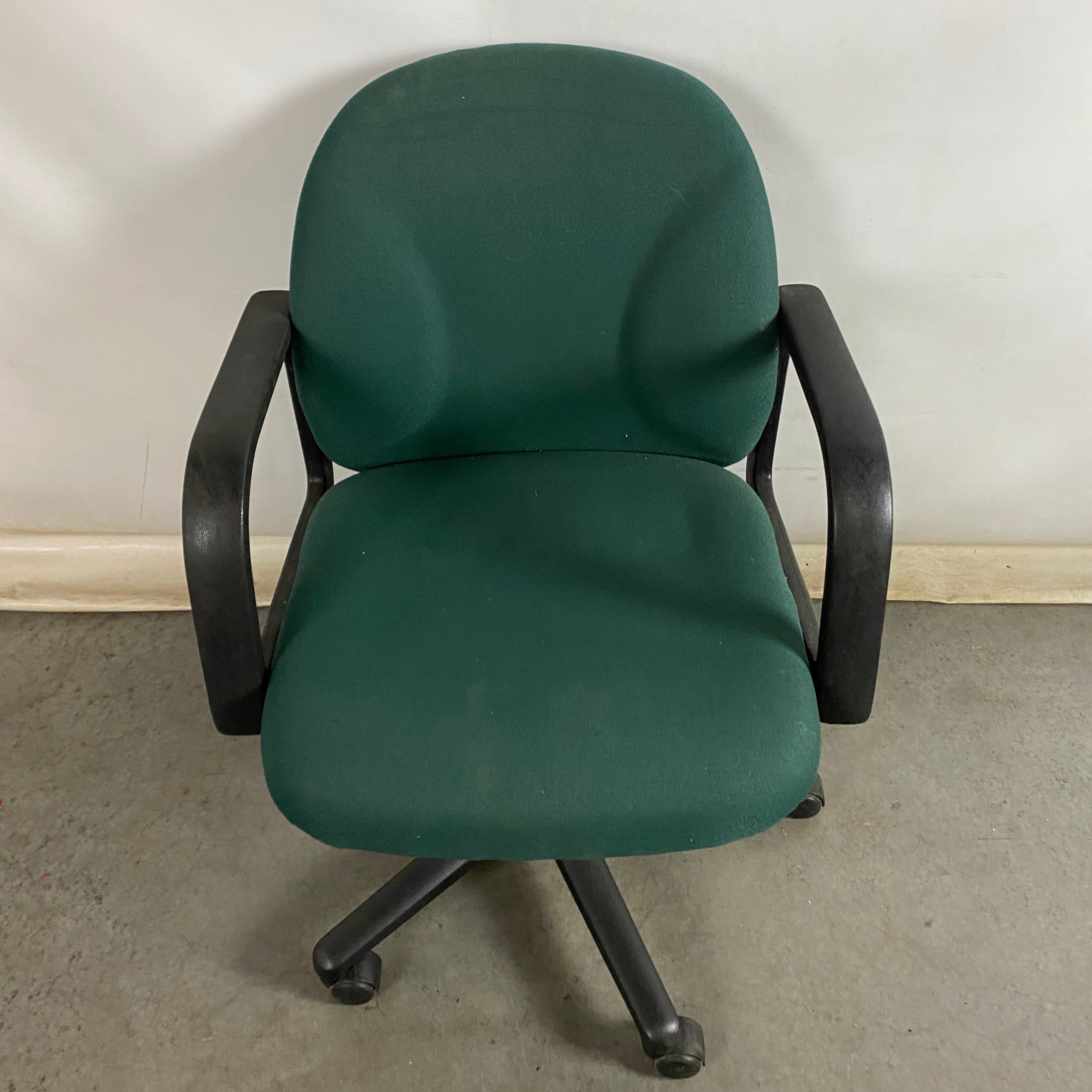 Green Upholstered Rolling Office Chair