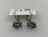 Silver Light Blue Crystal Florette Earrings