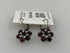 Silver Pink Crystal Florette Earrings